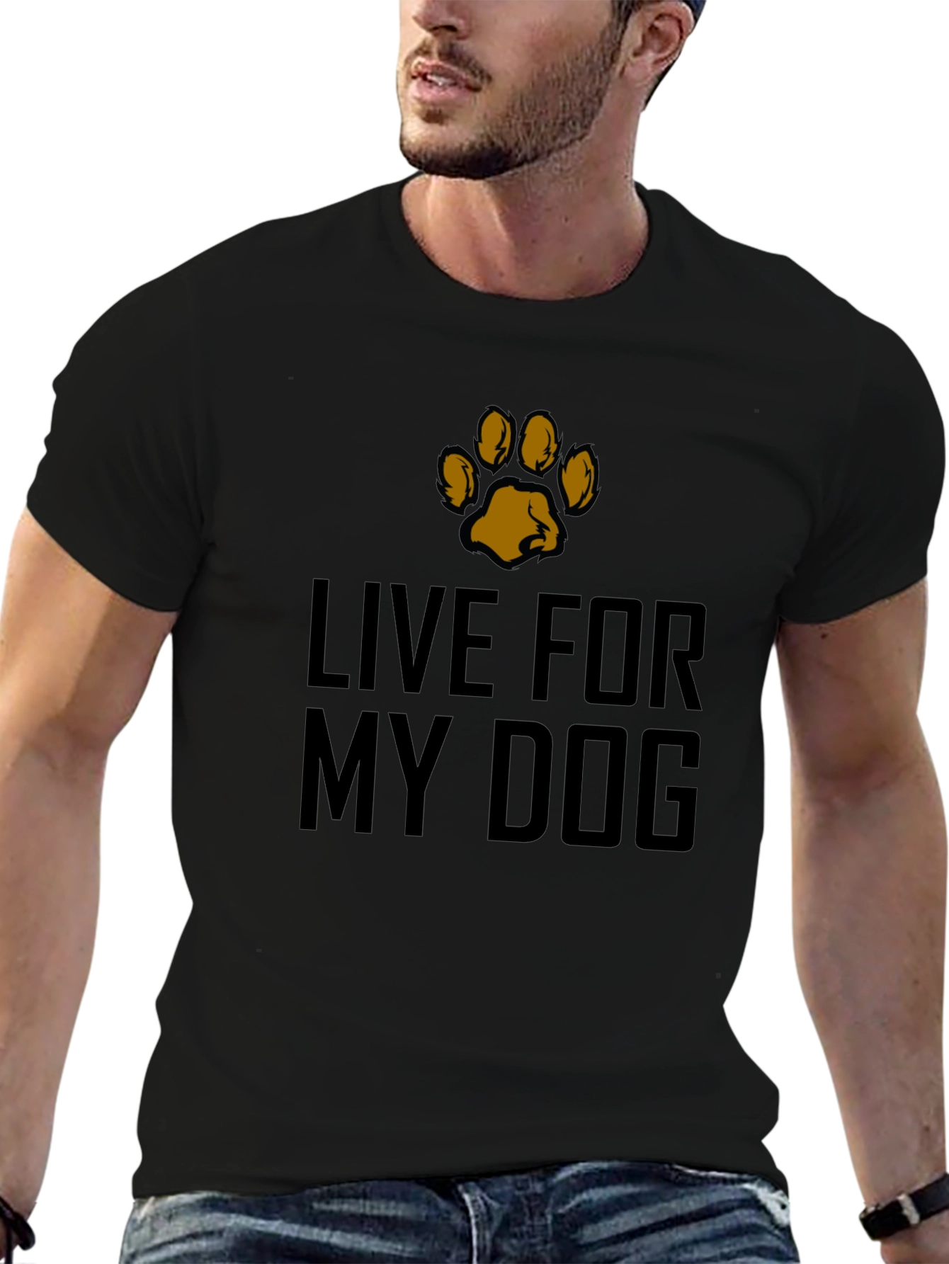Live For My Dog Black Graphic Tee