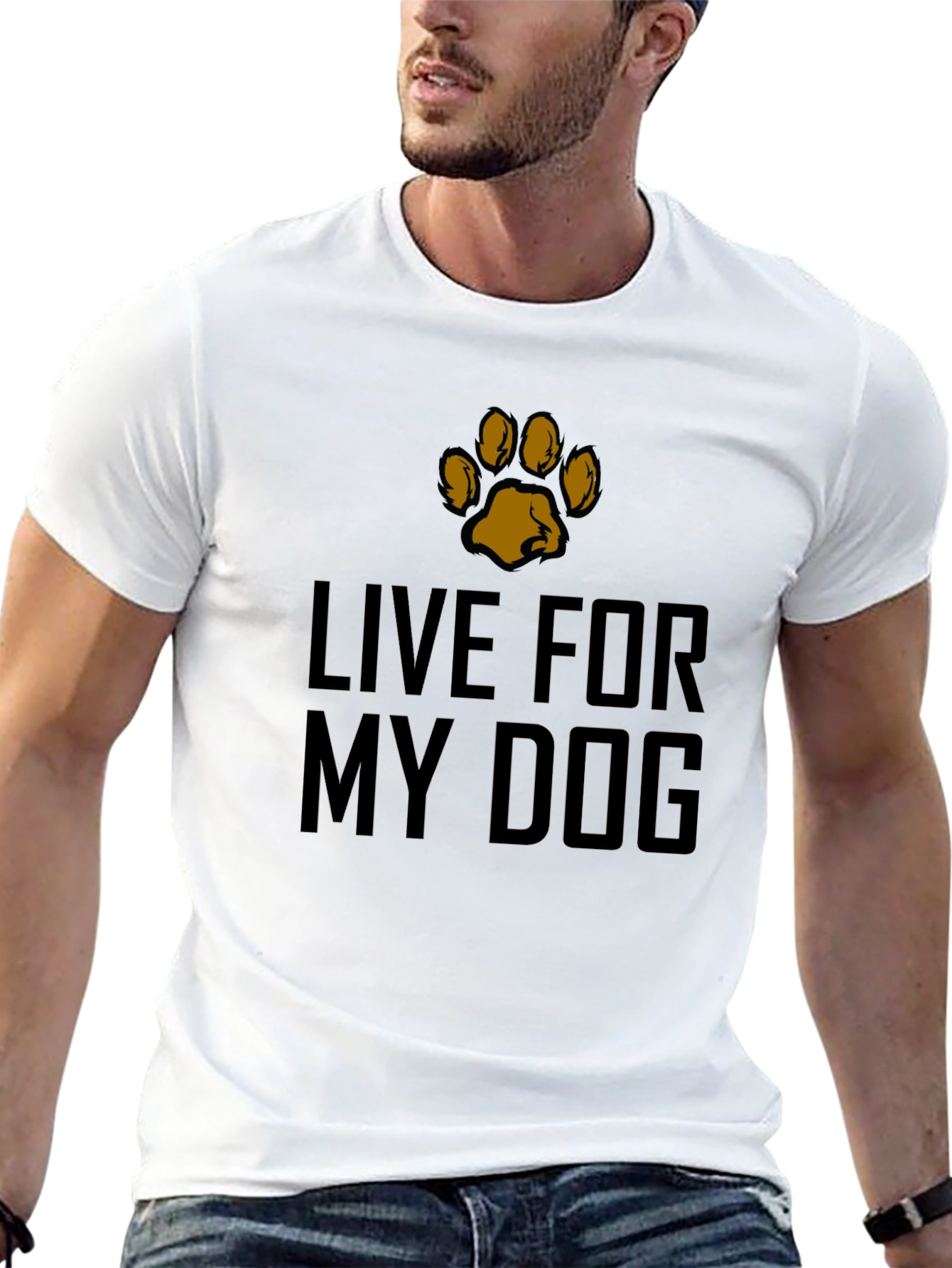 Live For My Dog Black Graphic Tee