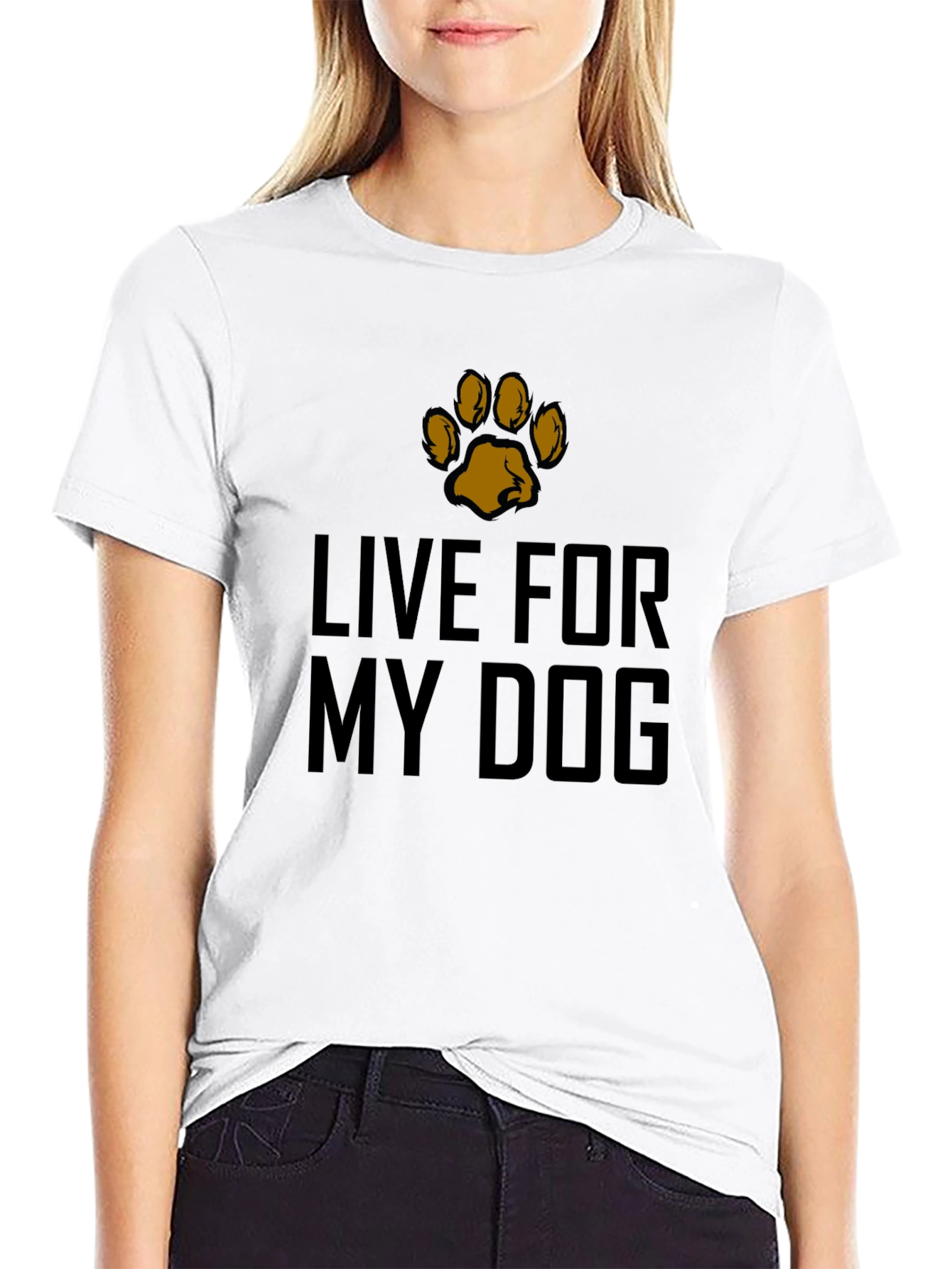 Live For My Dog Black Graphic Tee