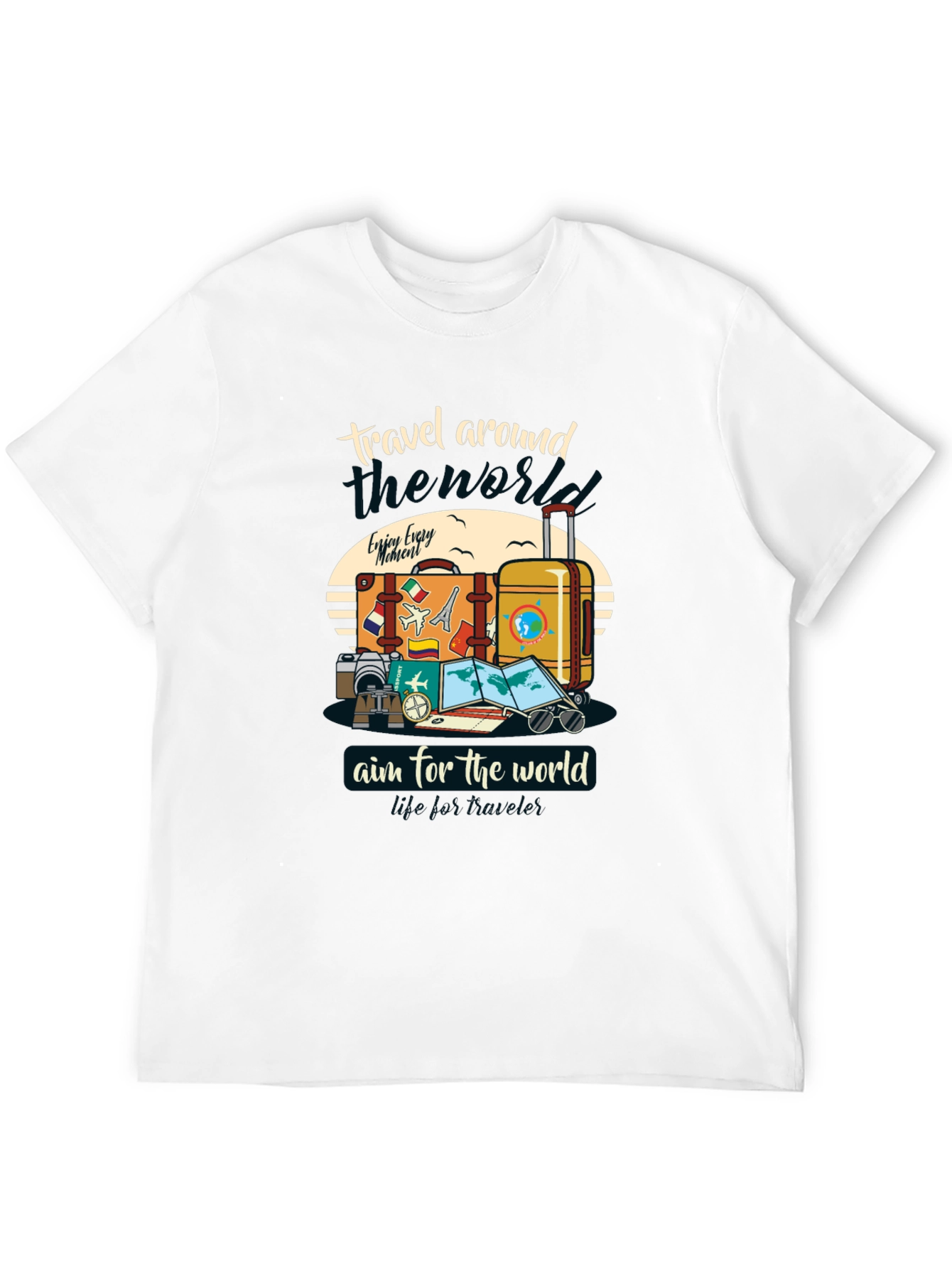 Travel Around the World Graphic T-Shirt