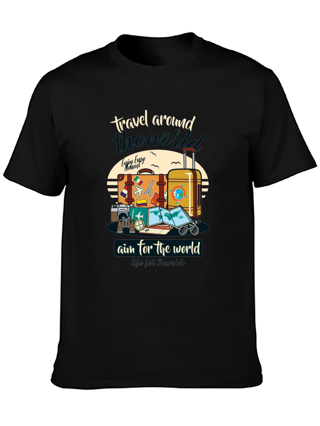 Travel Around the World Graphic T-Shirt