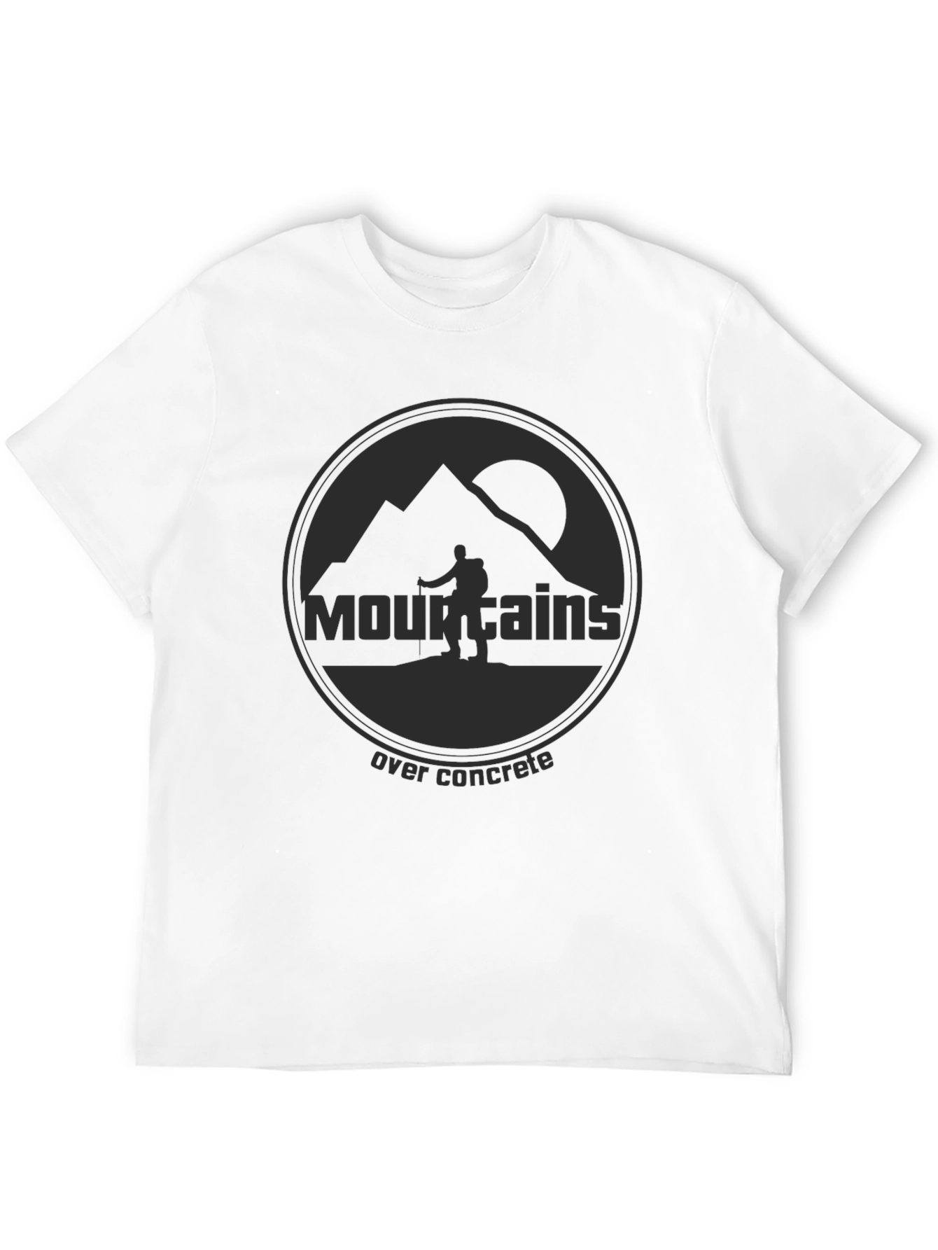Mountains Over Concrete Graphic T-Shirt