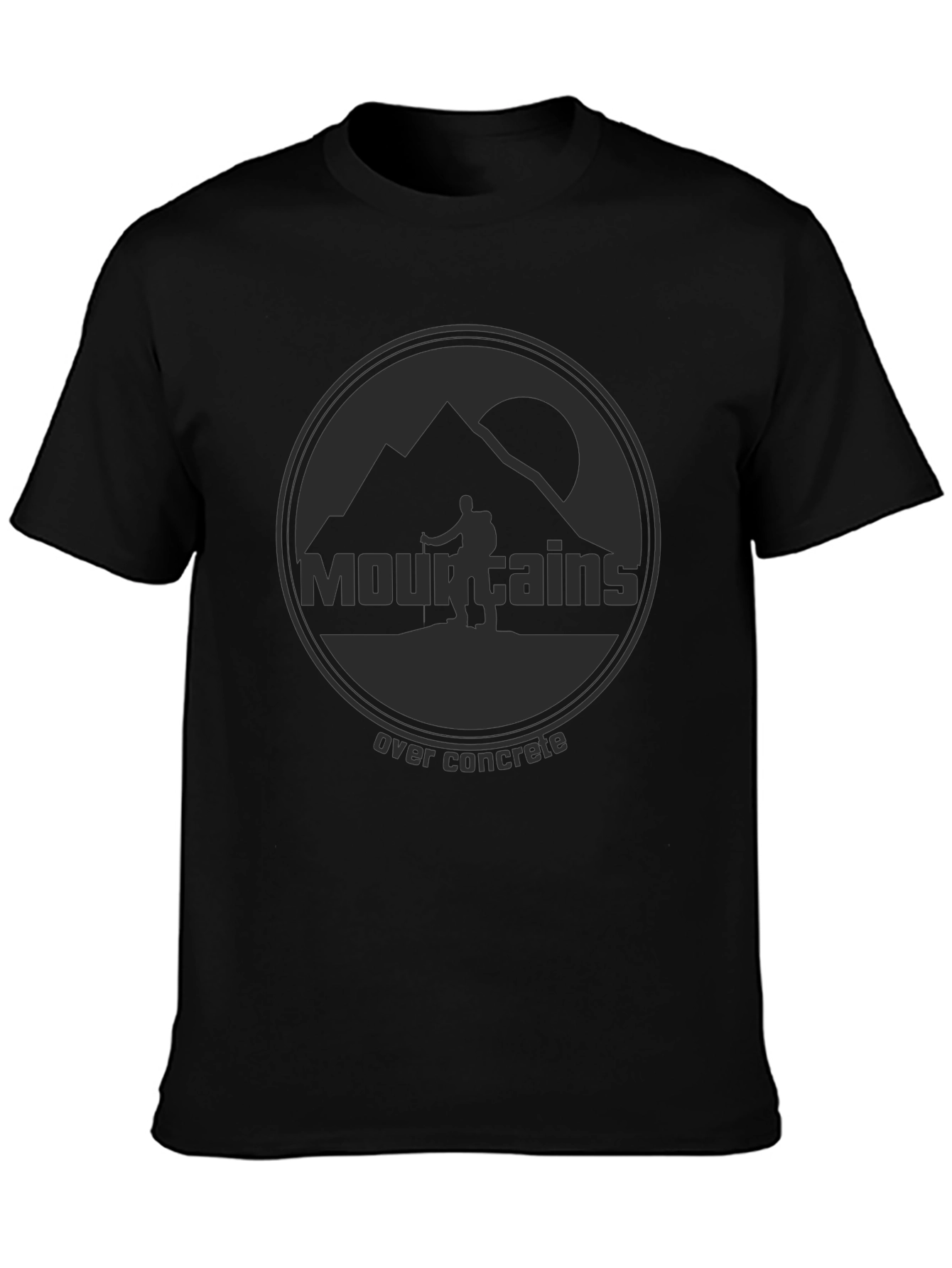 Mountains Over Concrete Graphic T-Shirt