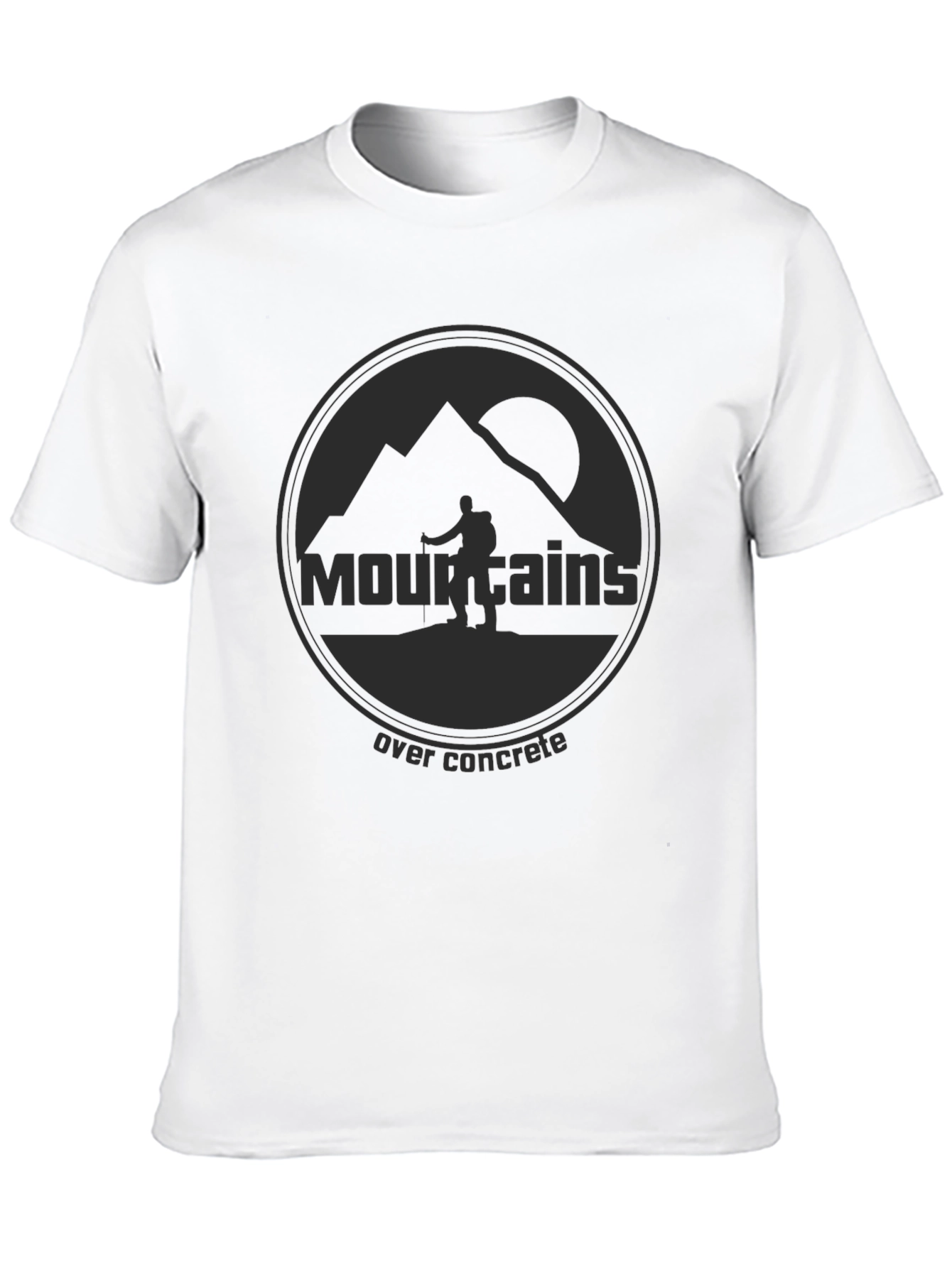 Mountains Over Concrete Graphic T-Shirt