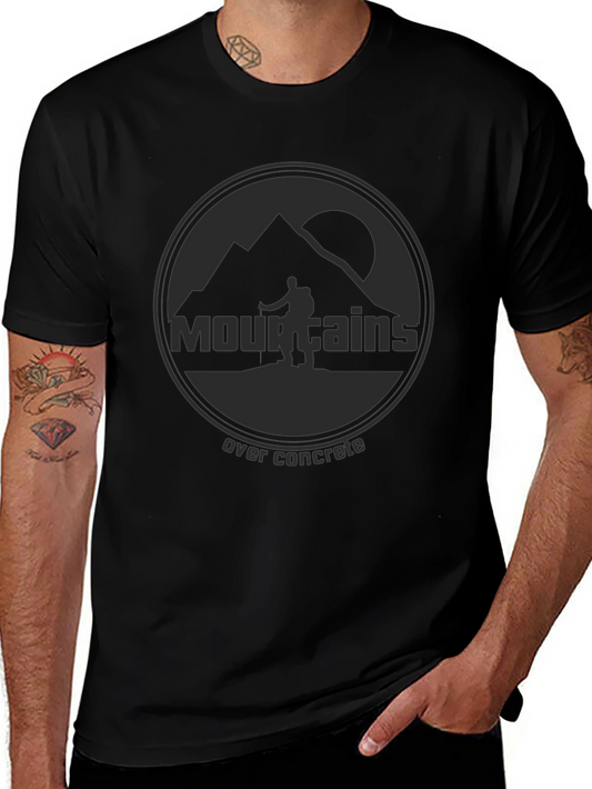 Mountains Over Concrete Graphic T-Shirt
