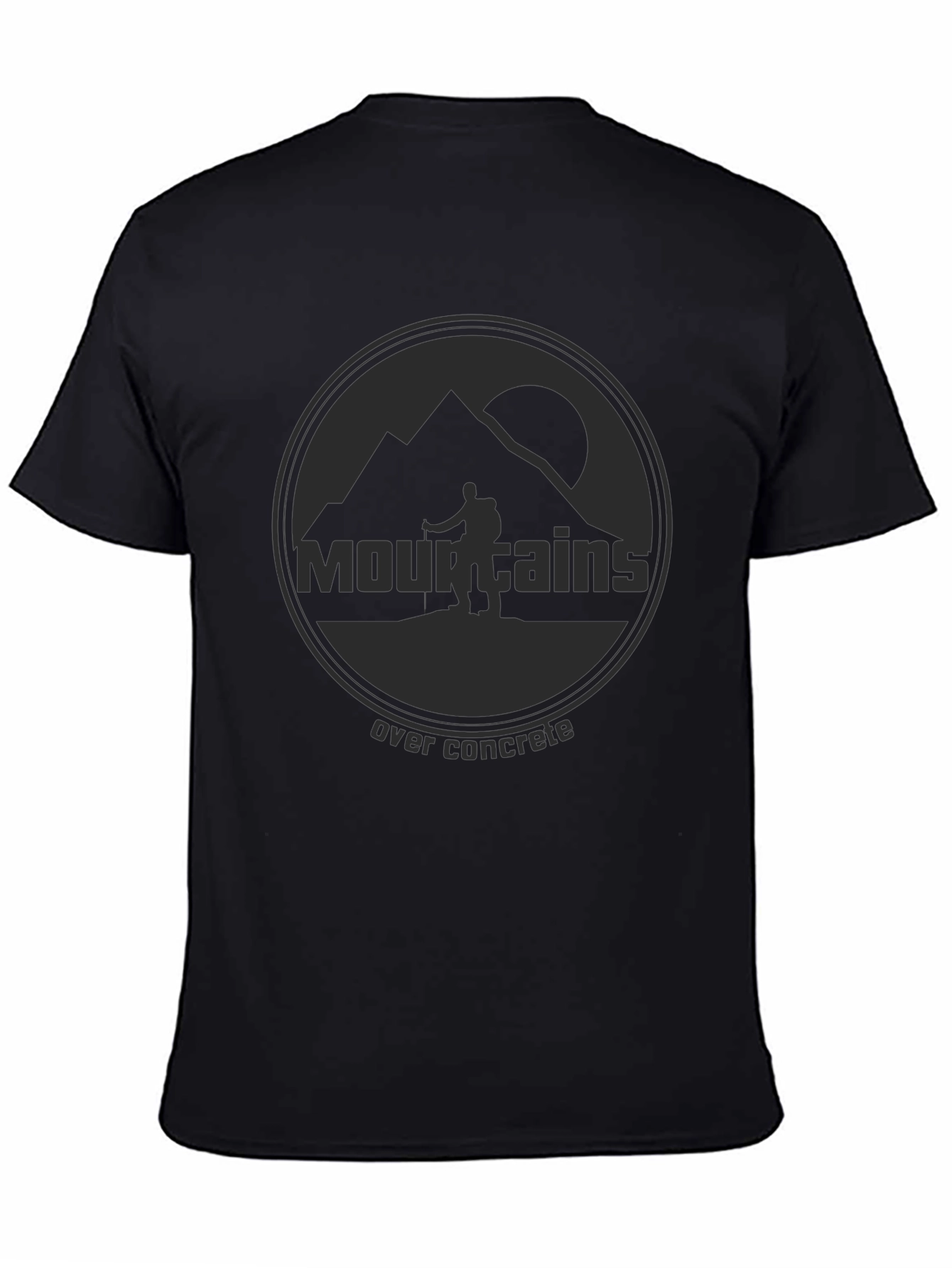 Mountains Over Concrete Graphic T-Shirt