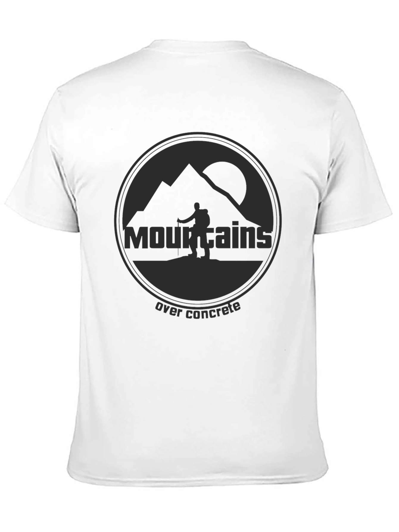Mountains Over Concrete Graphic T-Shirt