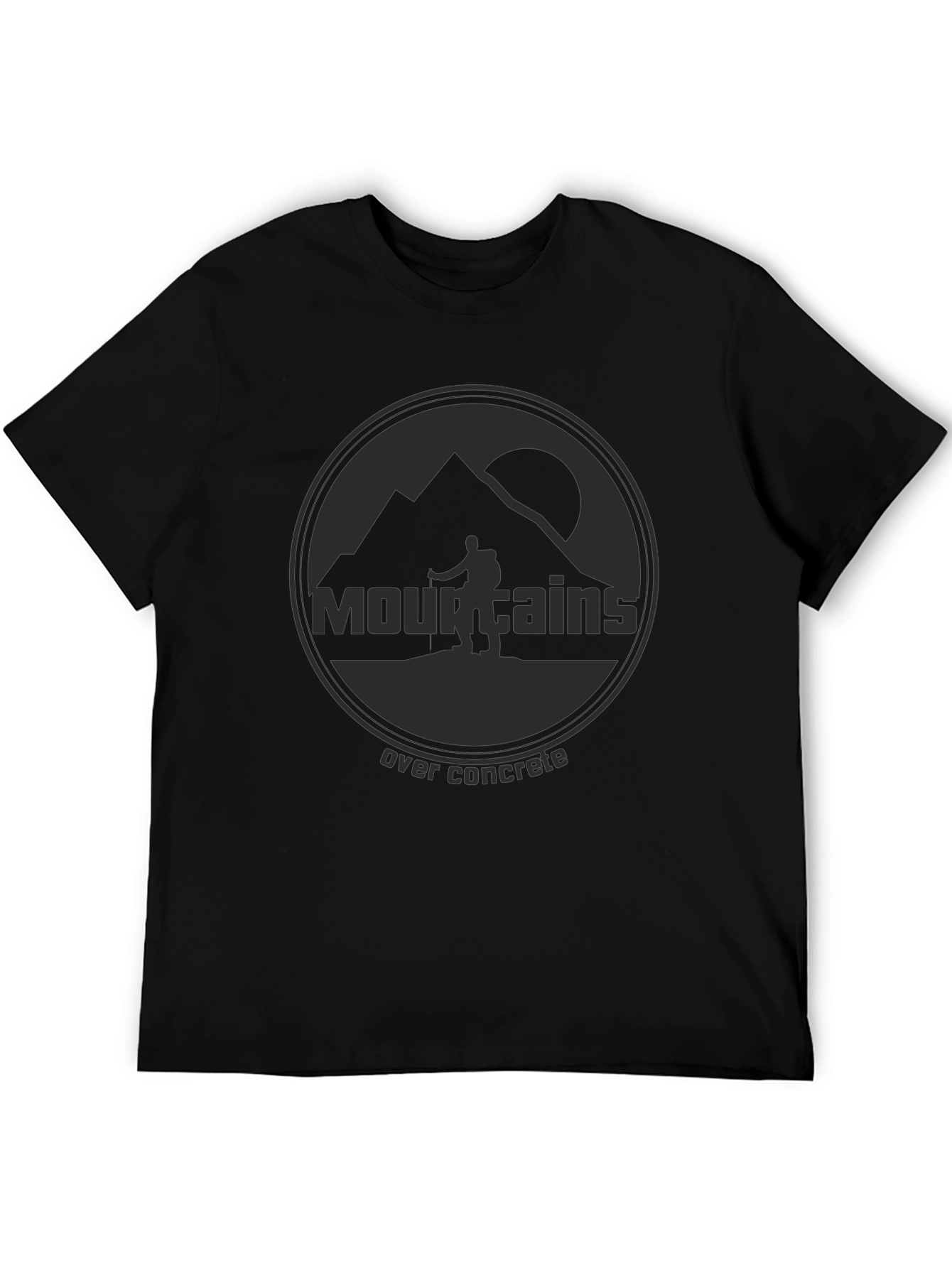 Mountains Over Concrete Graphic T-Shirt