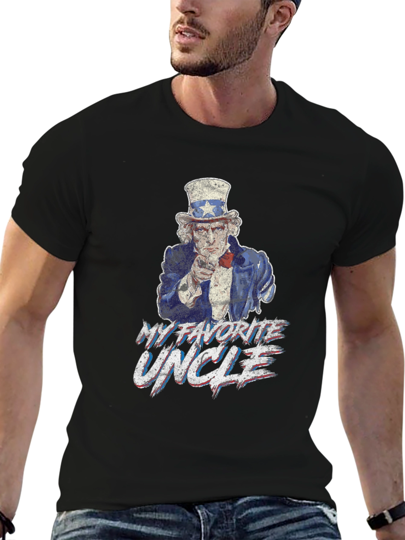 My Favorite Uncle Patriotic Graphic Tee