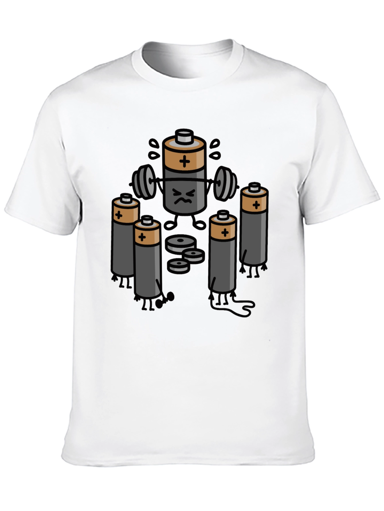 Battery Gym T-Shirt - Funny Workout Design