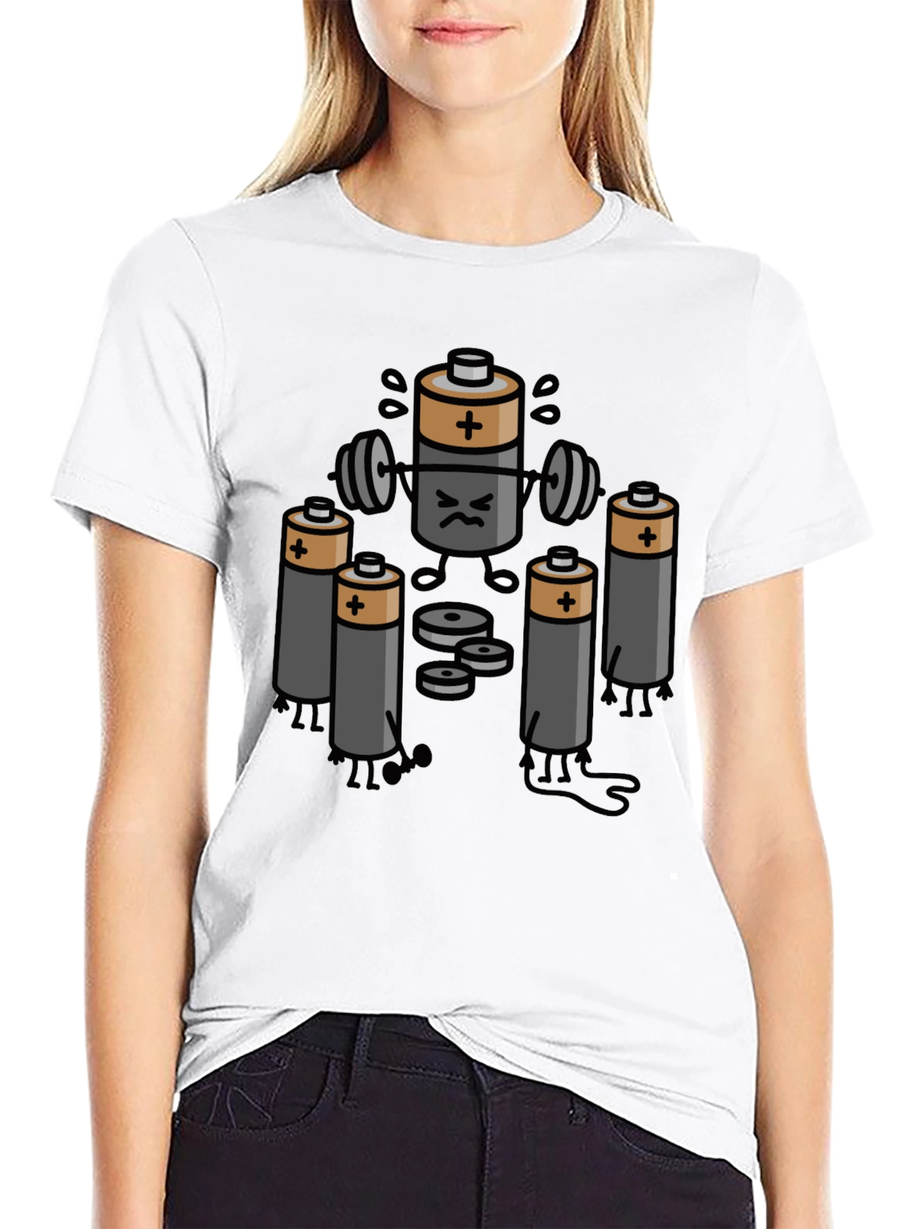 Battery Gym T-Shirt - Funny Workout Design