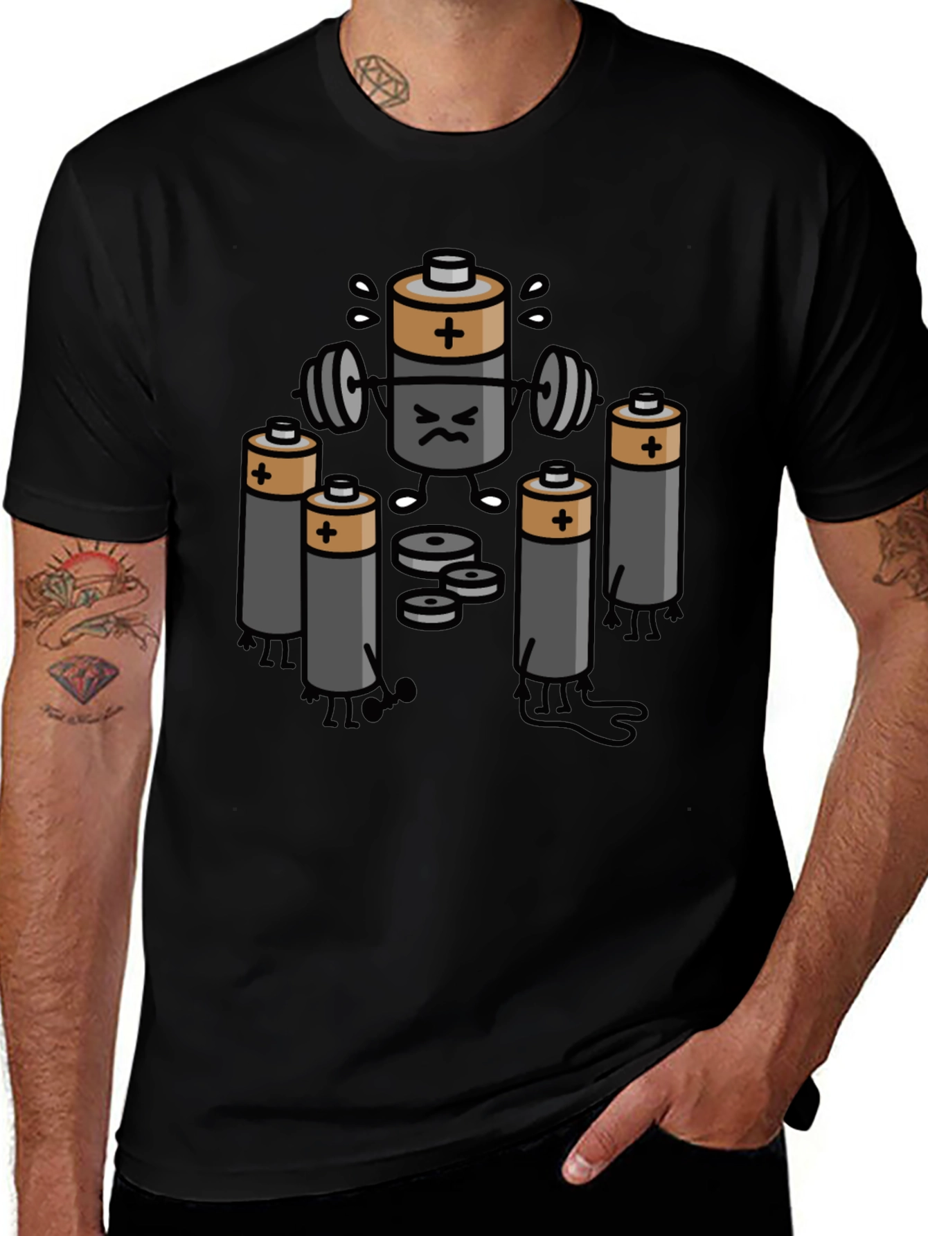 Battery Gym T-Shirt - Funny Workout Design