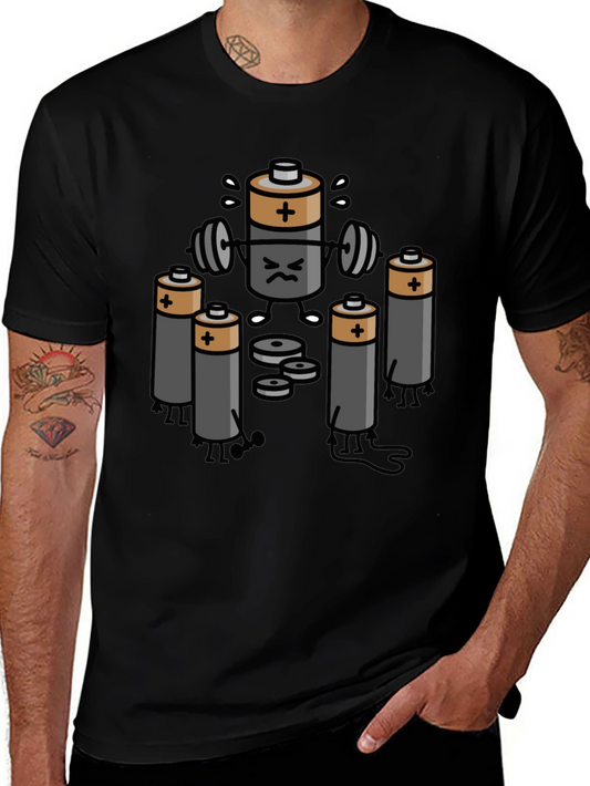 Battery Gym T-Shirt - Funny Workout Design