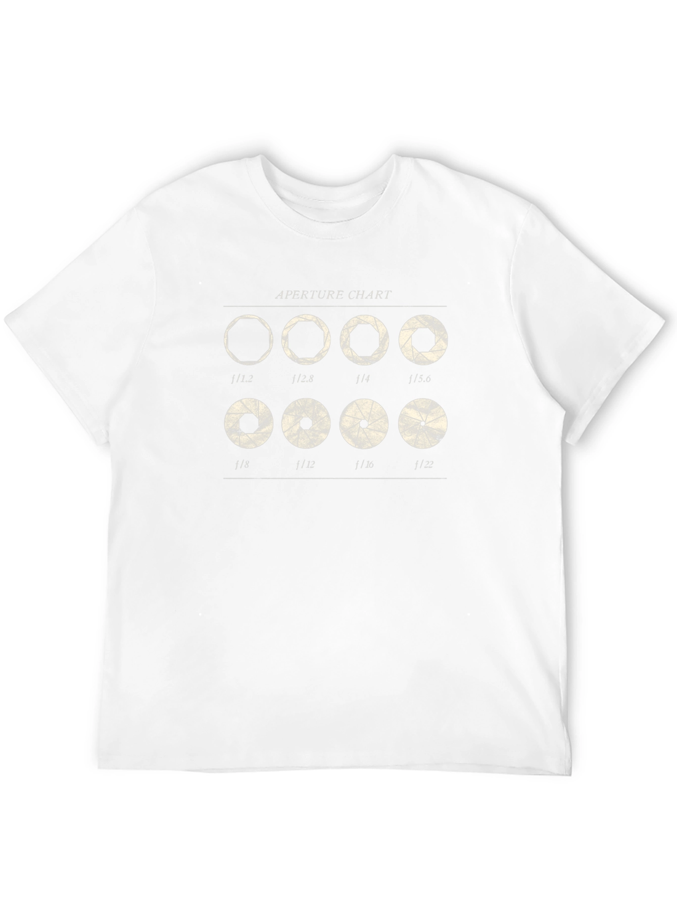 Aperture Chart Black T-Shirt for Photographers