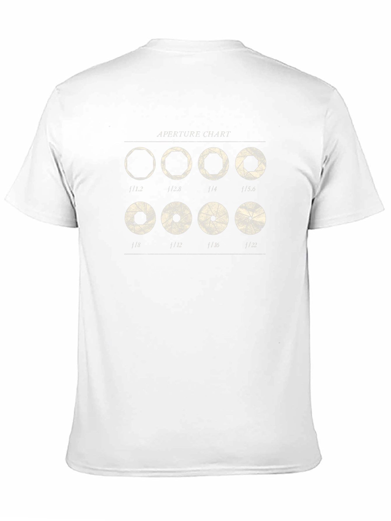 Aperture Chart Black T-Shirt for Photographers