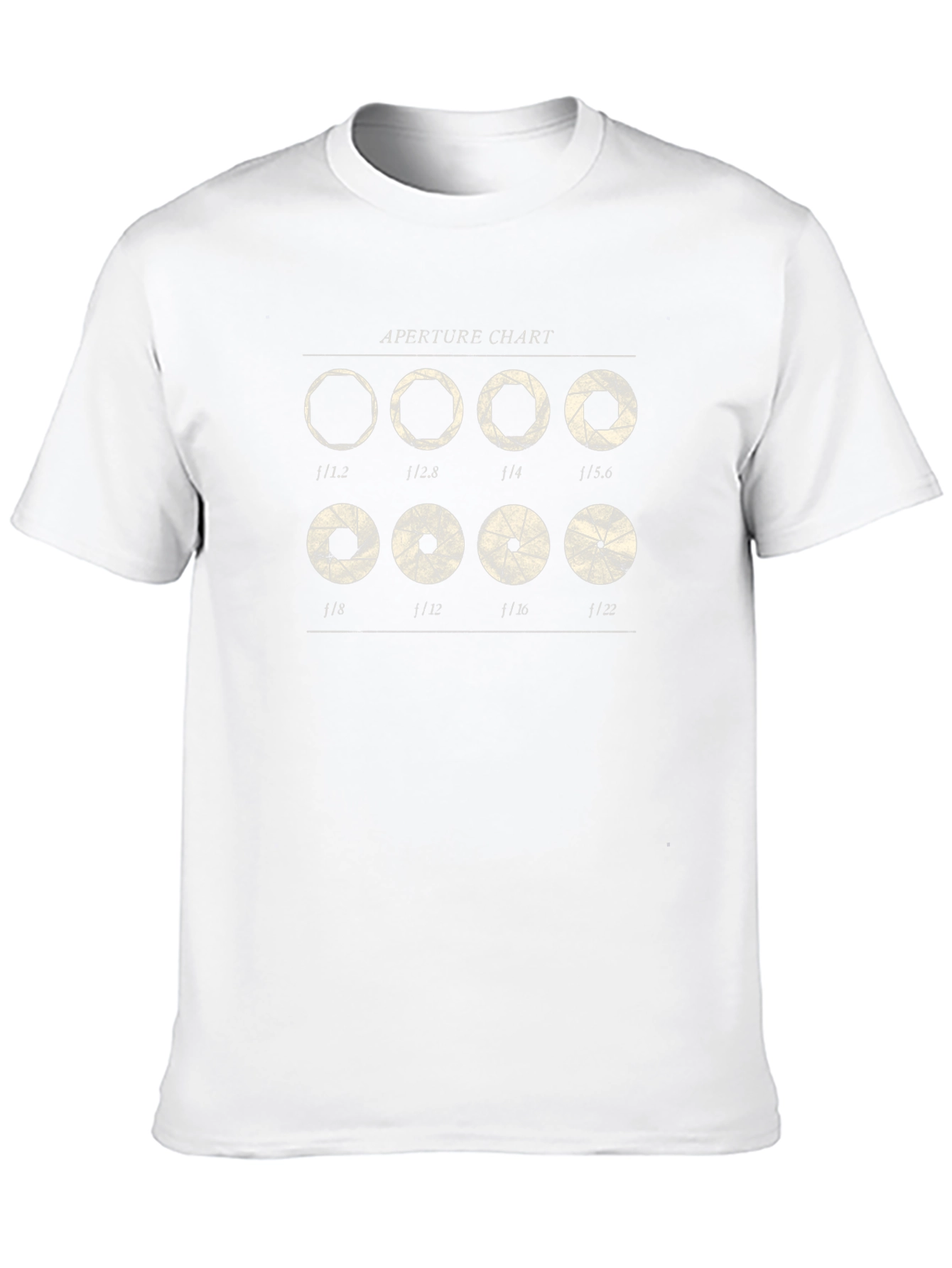 Aperture Chart Black T-Shirt for Photographers