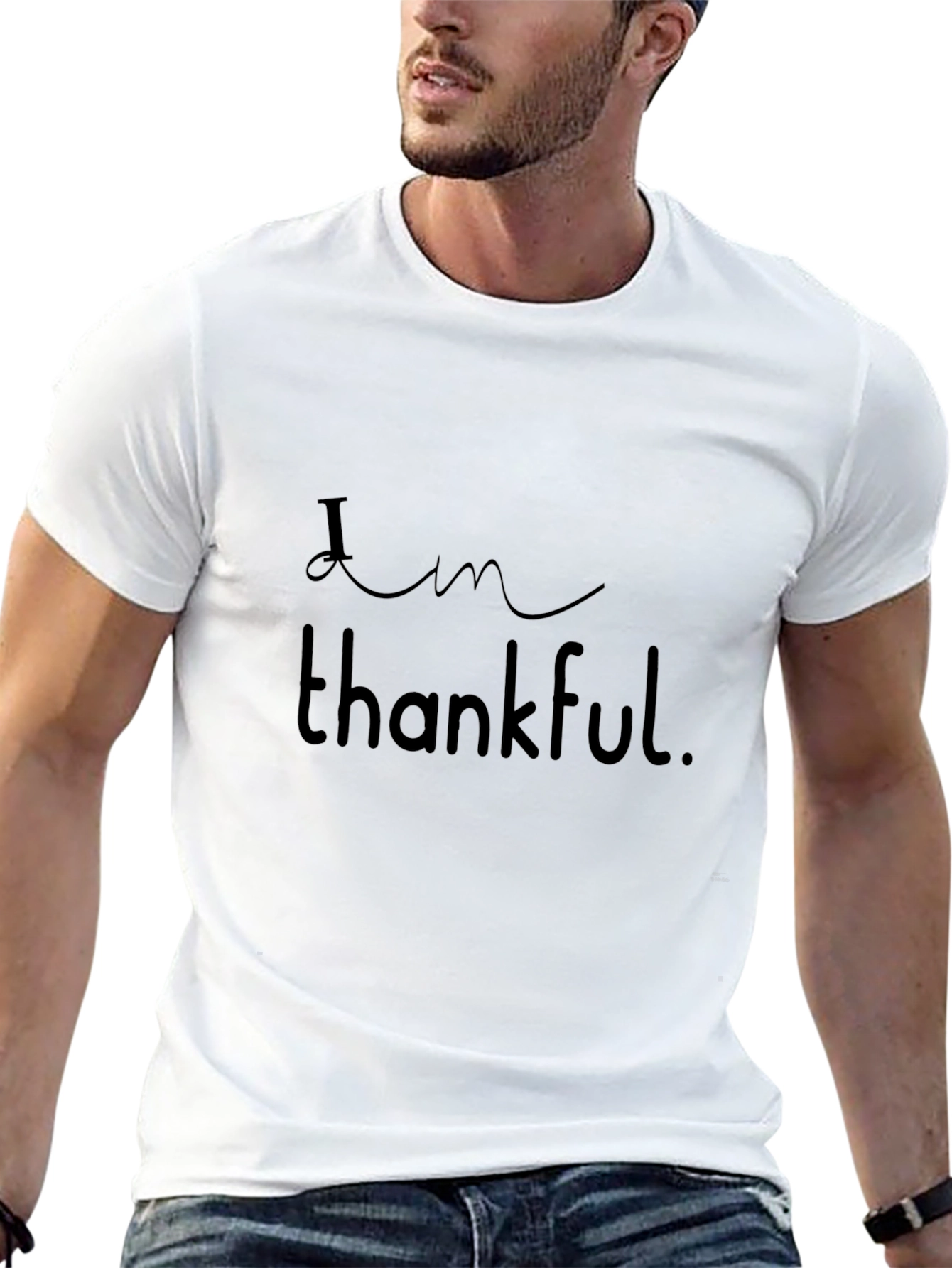 Im Thankful Black T-Shirt