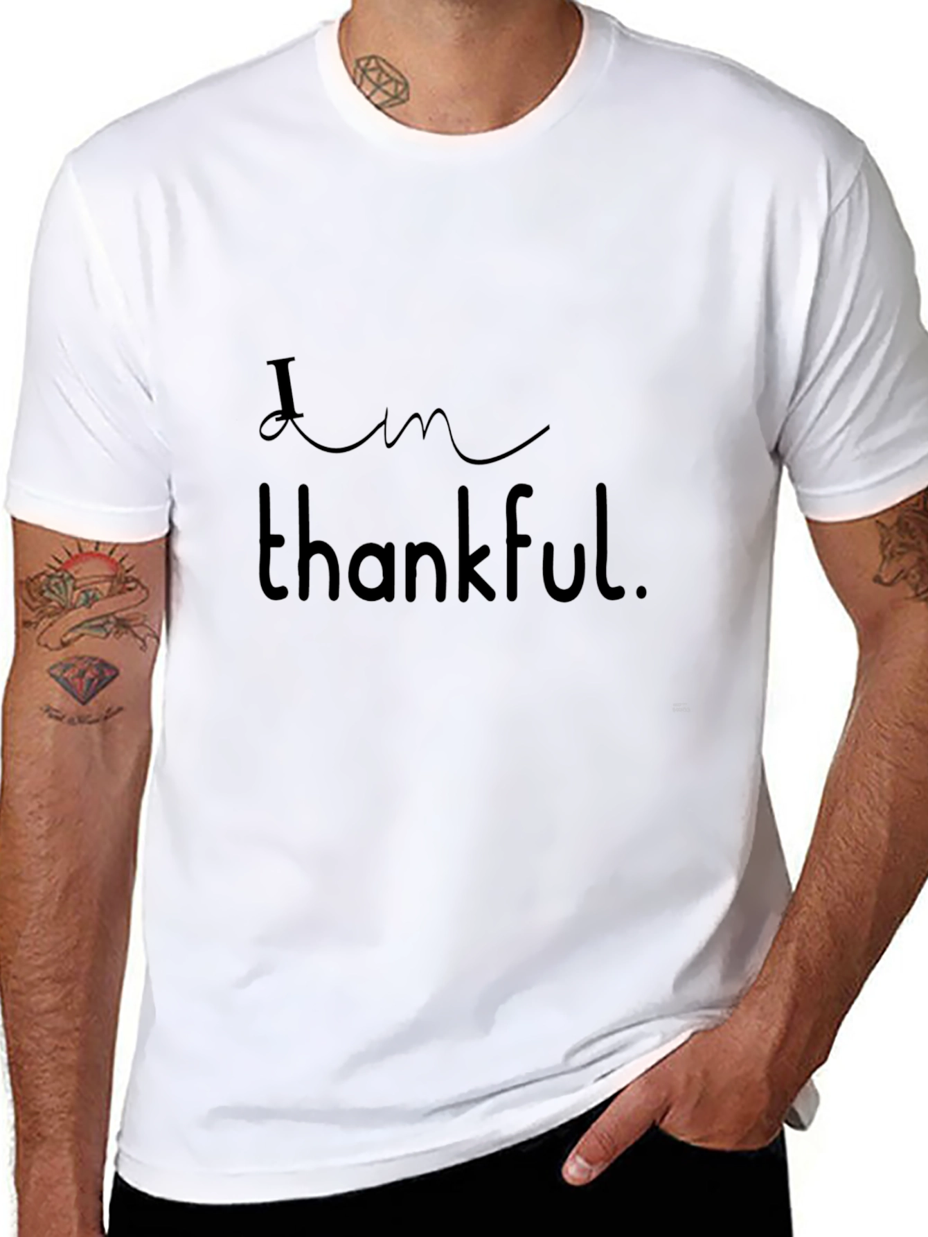 Im Thankful Black T-Shirt