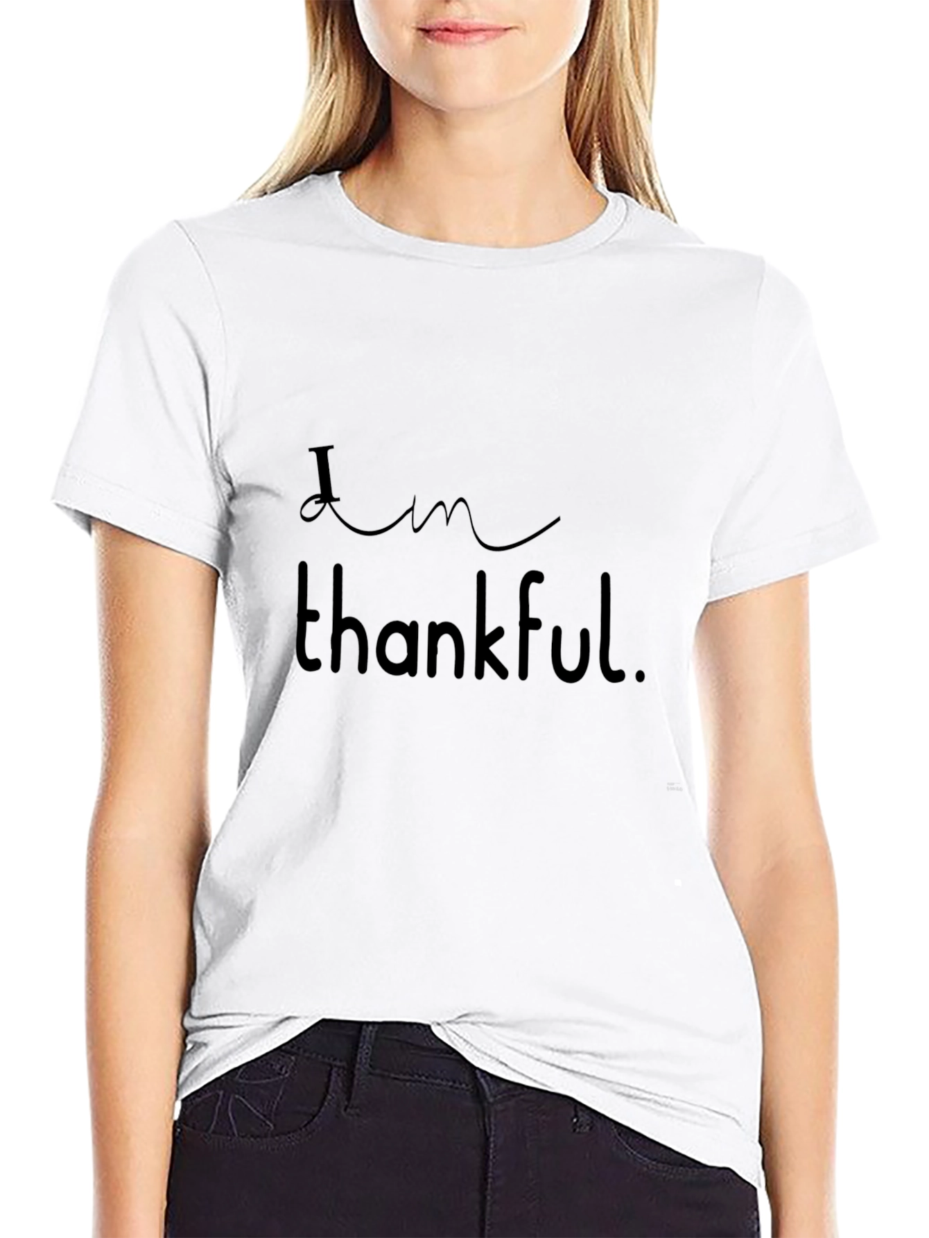 Im Thankful Black T-Shirt
