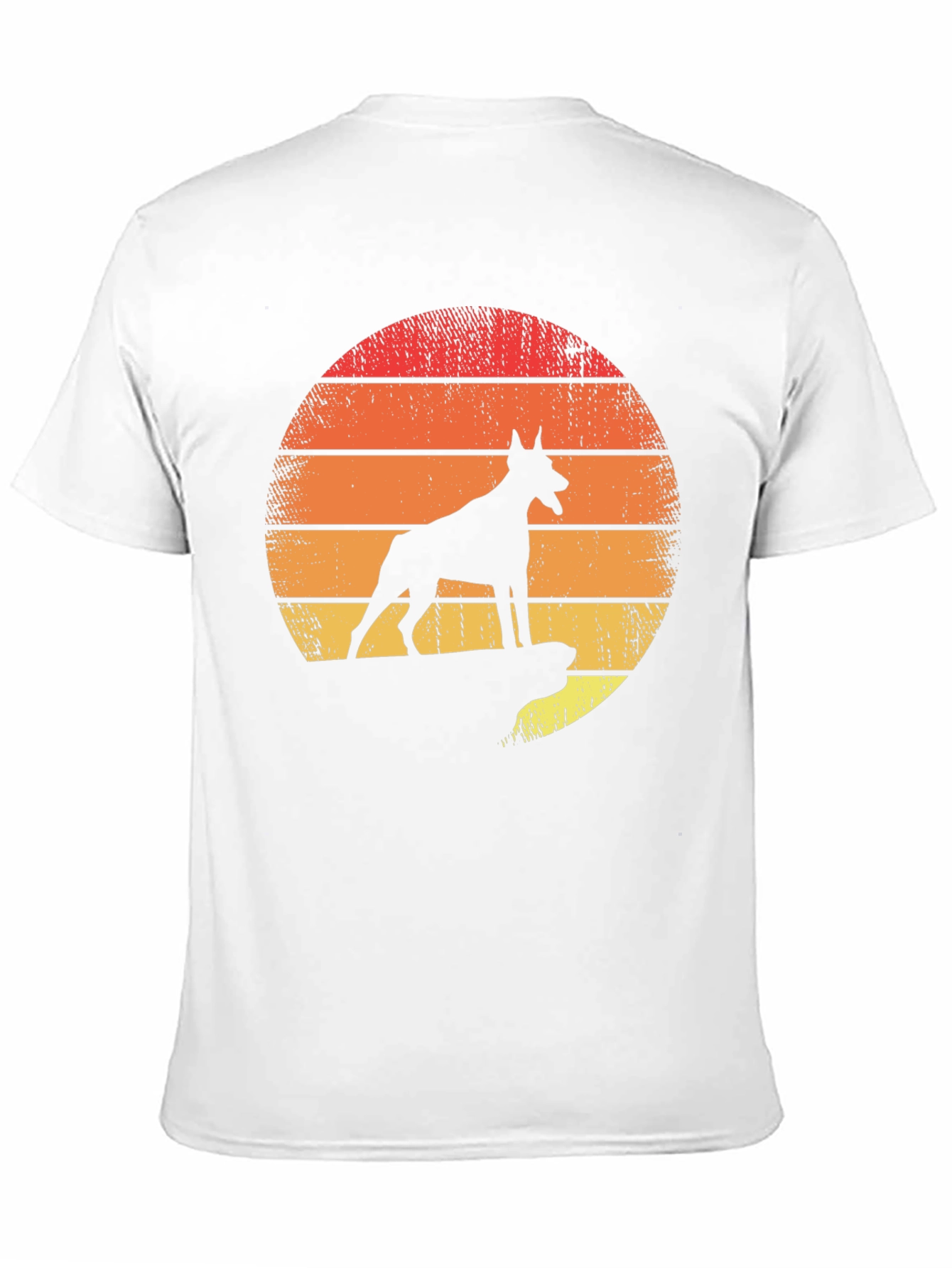 Doberman Sunset Graphic Tee - Mens Black T-Shirt