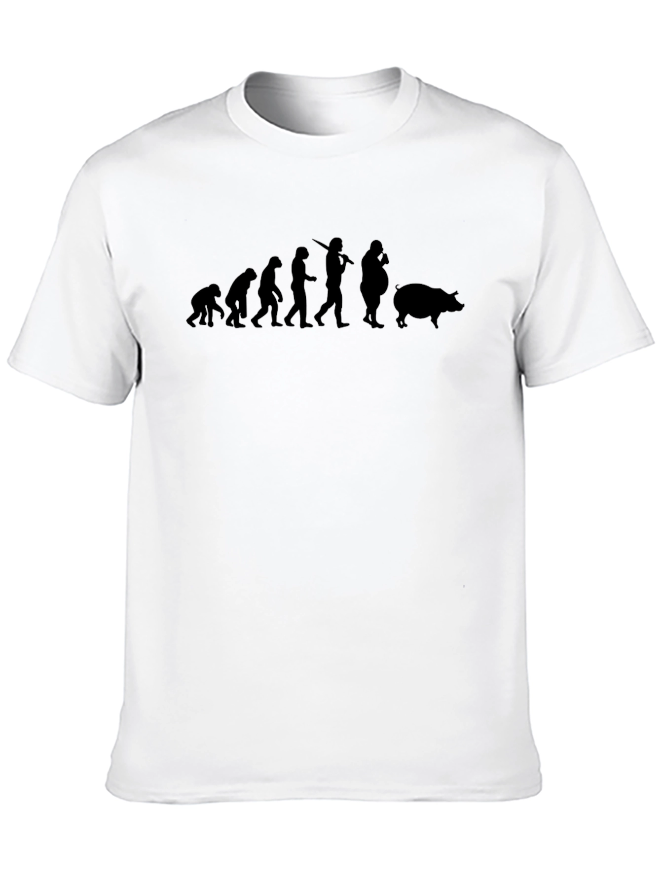 Evolution to Pig T-Shirt - Black Graphic Tee