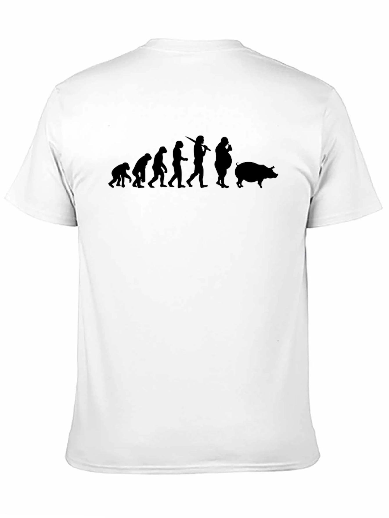 Evolution to Pig T-Shirt - Black Graphic Tee