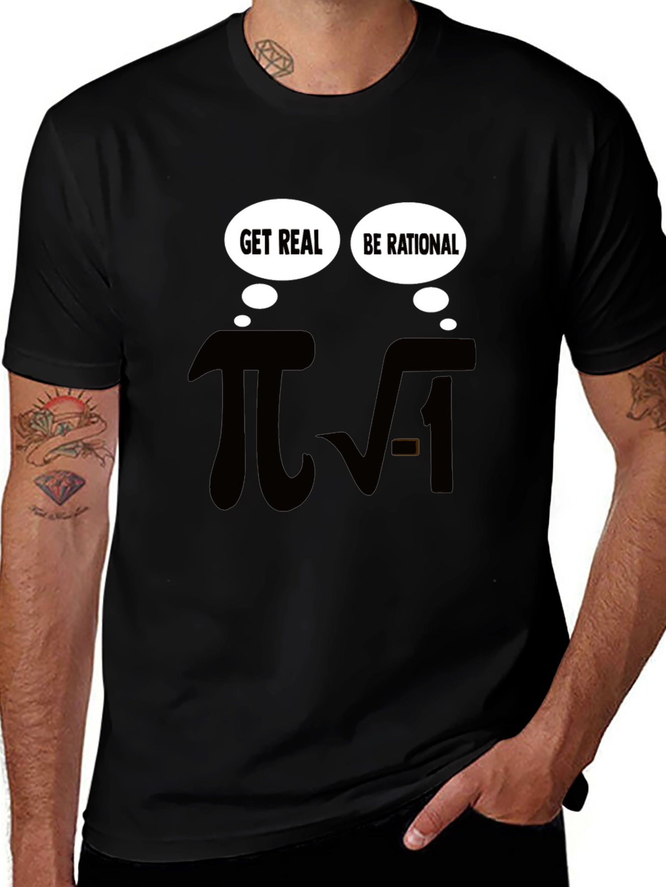 Math Humor T-Shirt - Be Rational Get Real!
