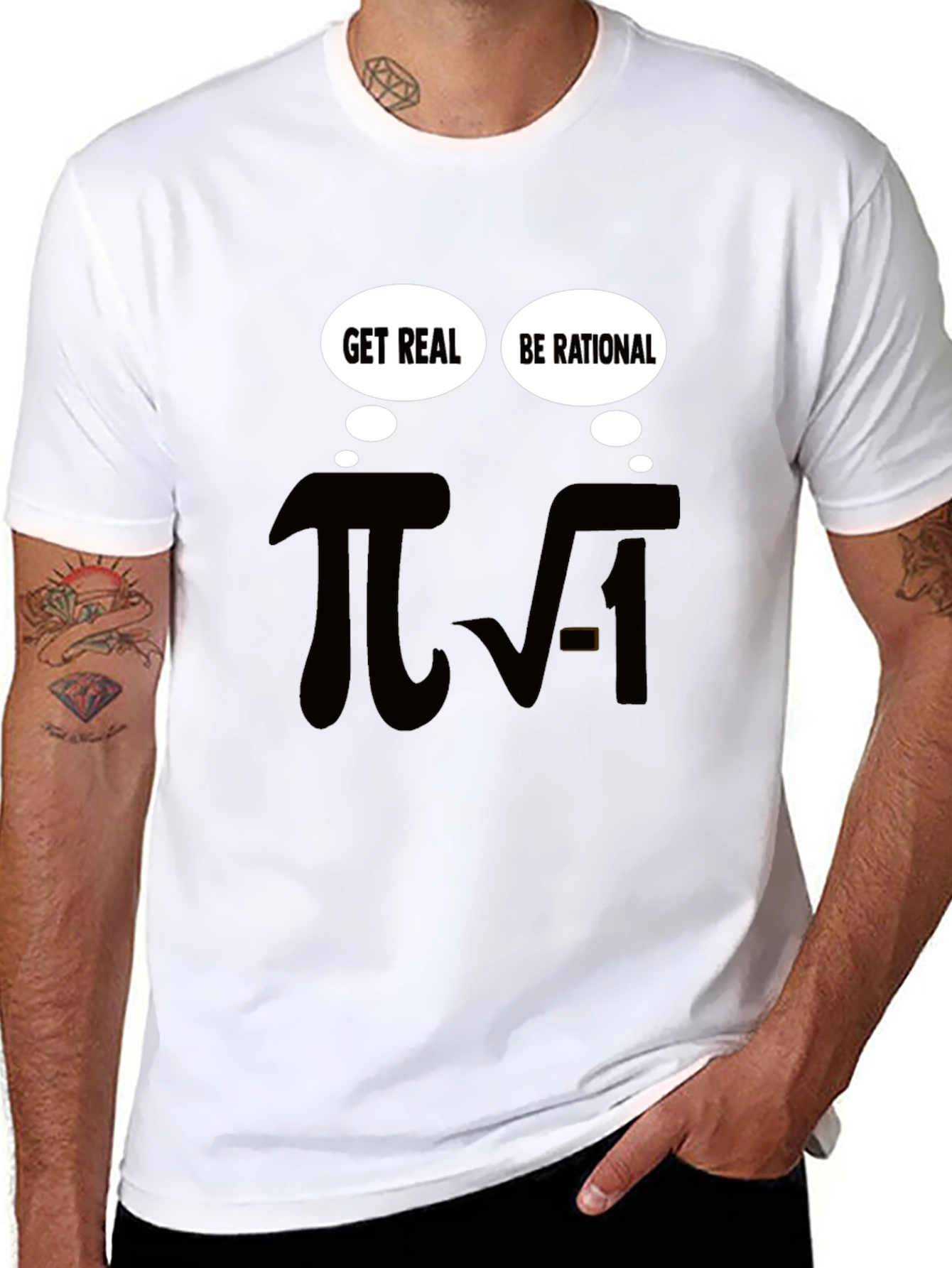 Math Humor T-Shirt - Be Rational Get Real!