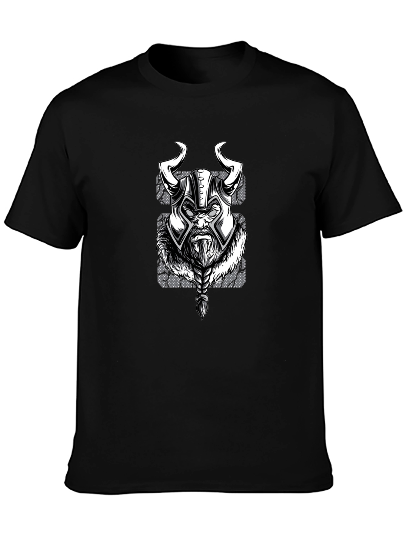 Viking Warrior Graphic T-Shirt - Black