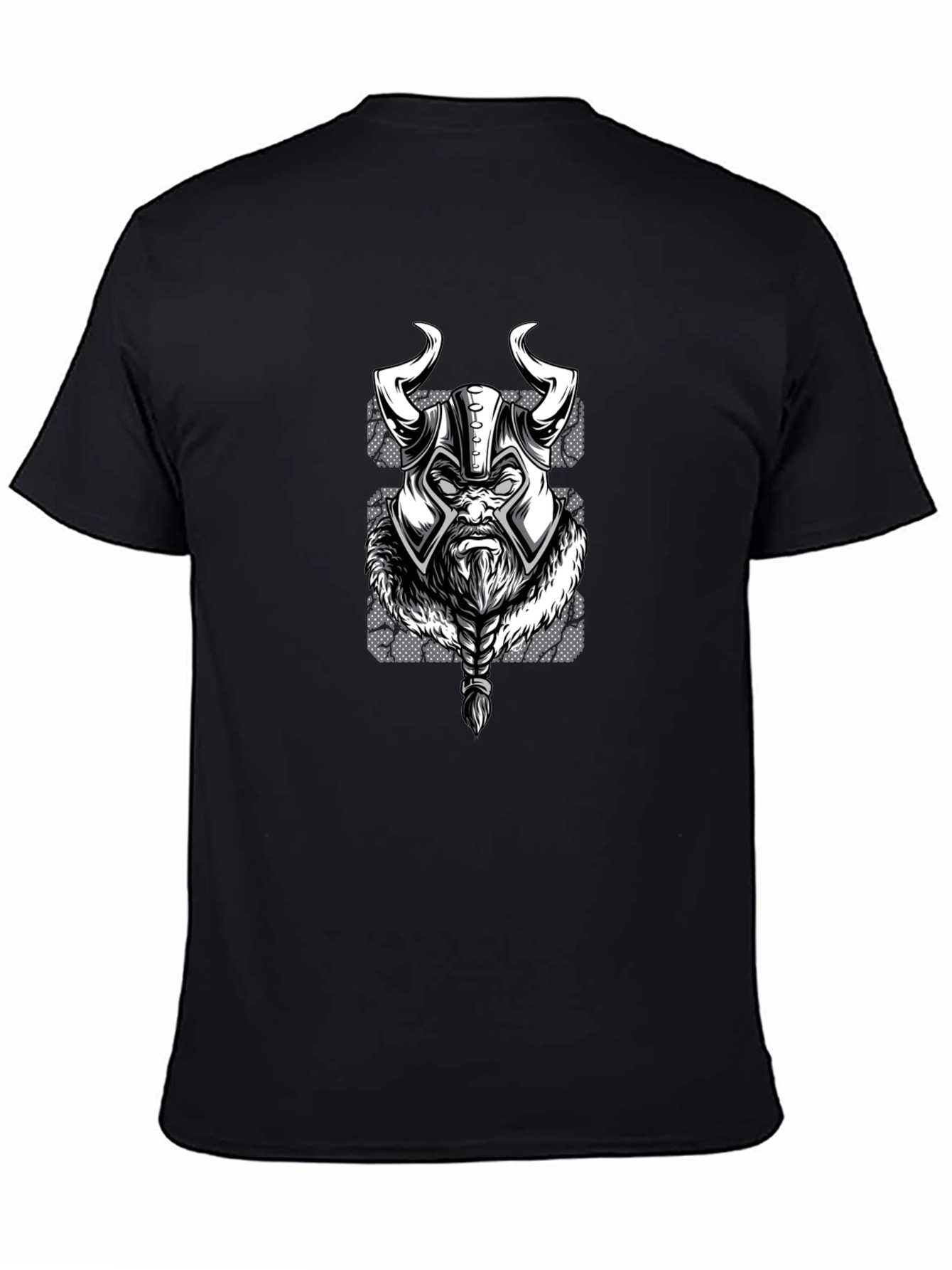 Viking Warrior Graphic T-Shirt - Black