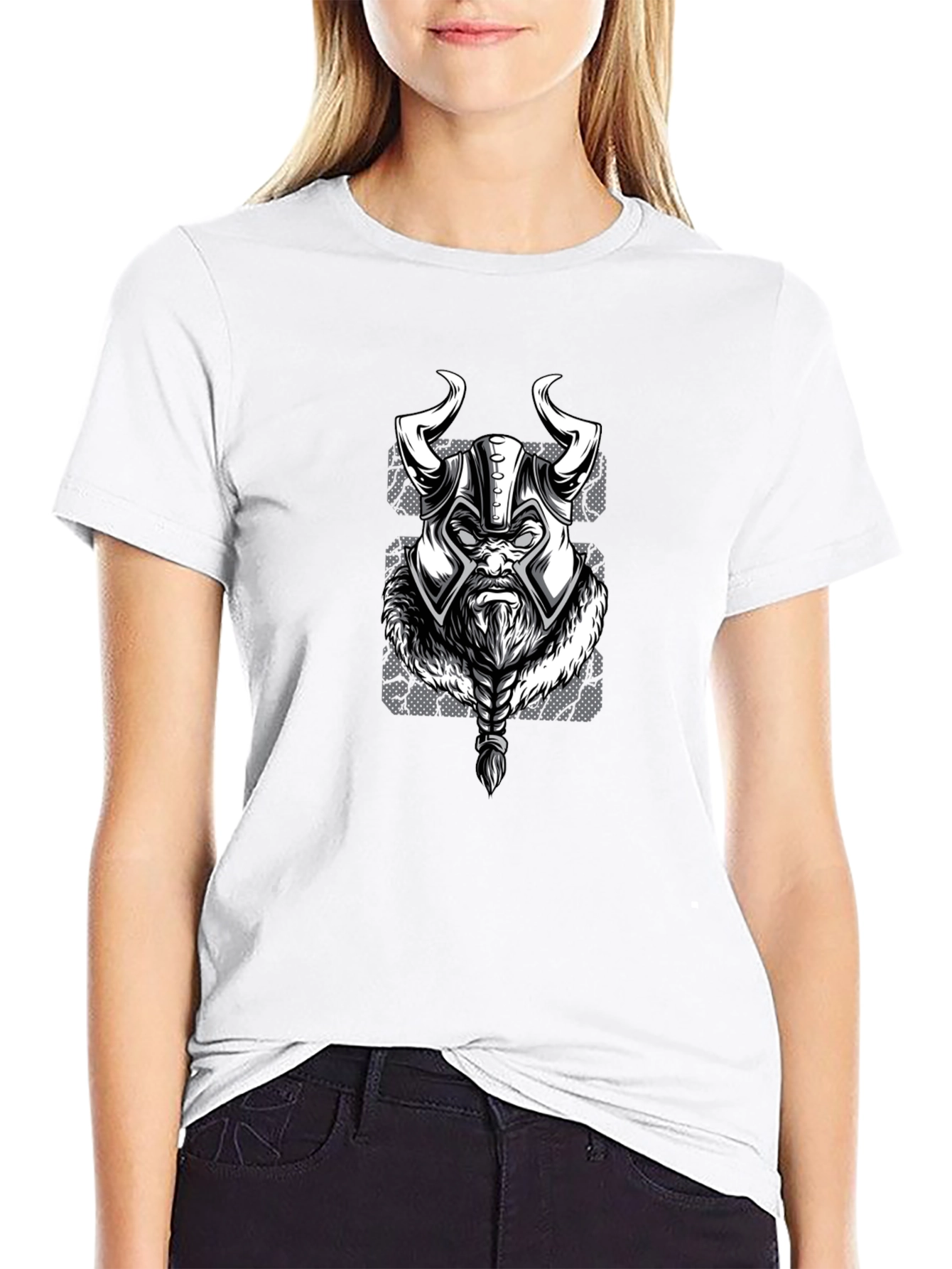 Viking Warrior Graphic T-Shirt - Black