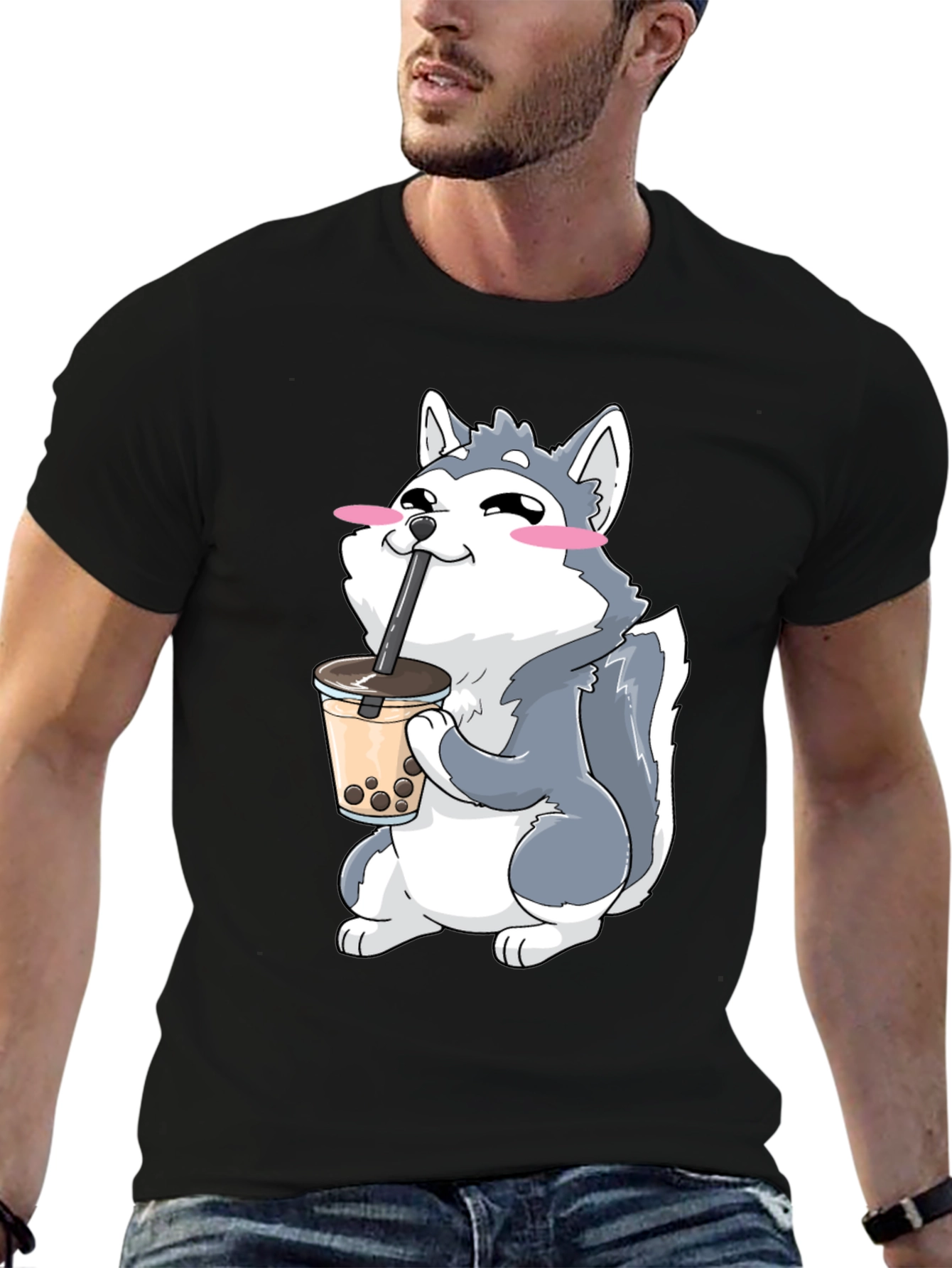 Husky Boba Tea Graphic Tee