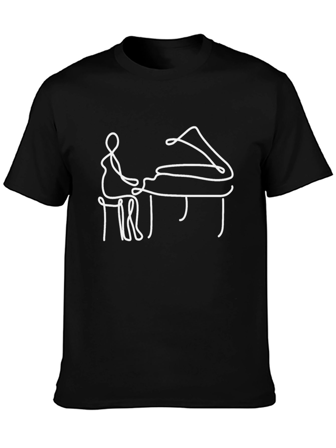 Piano Player Graphic Tee - Stylish Musician Shirt