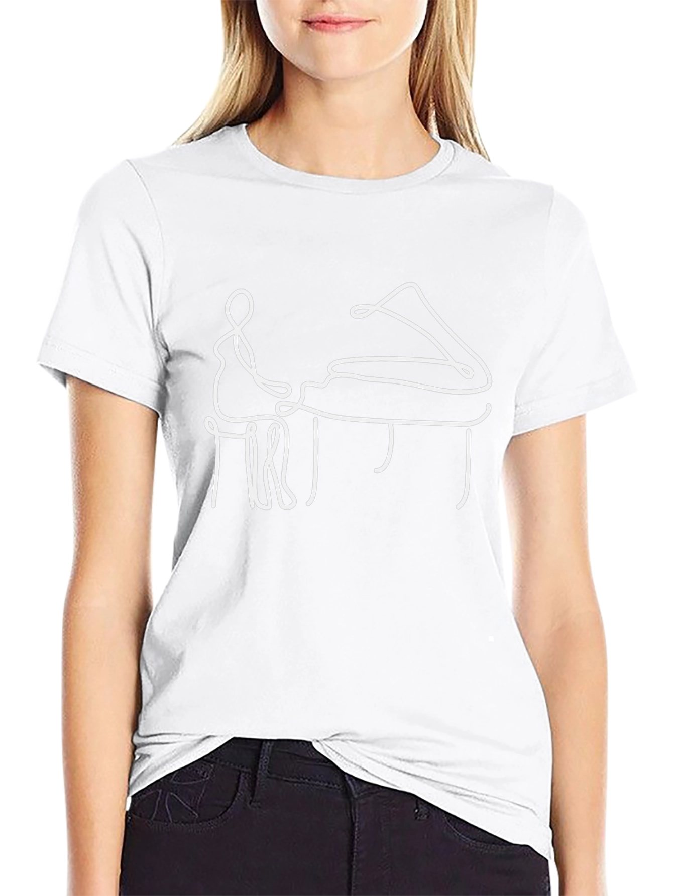 Piano Player Graphic Tee - Stylish Musician Shirt