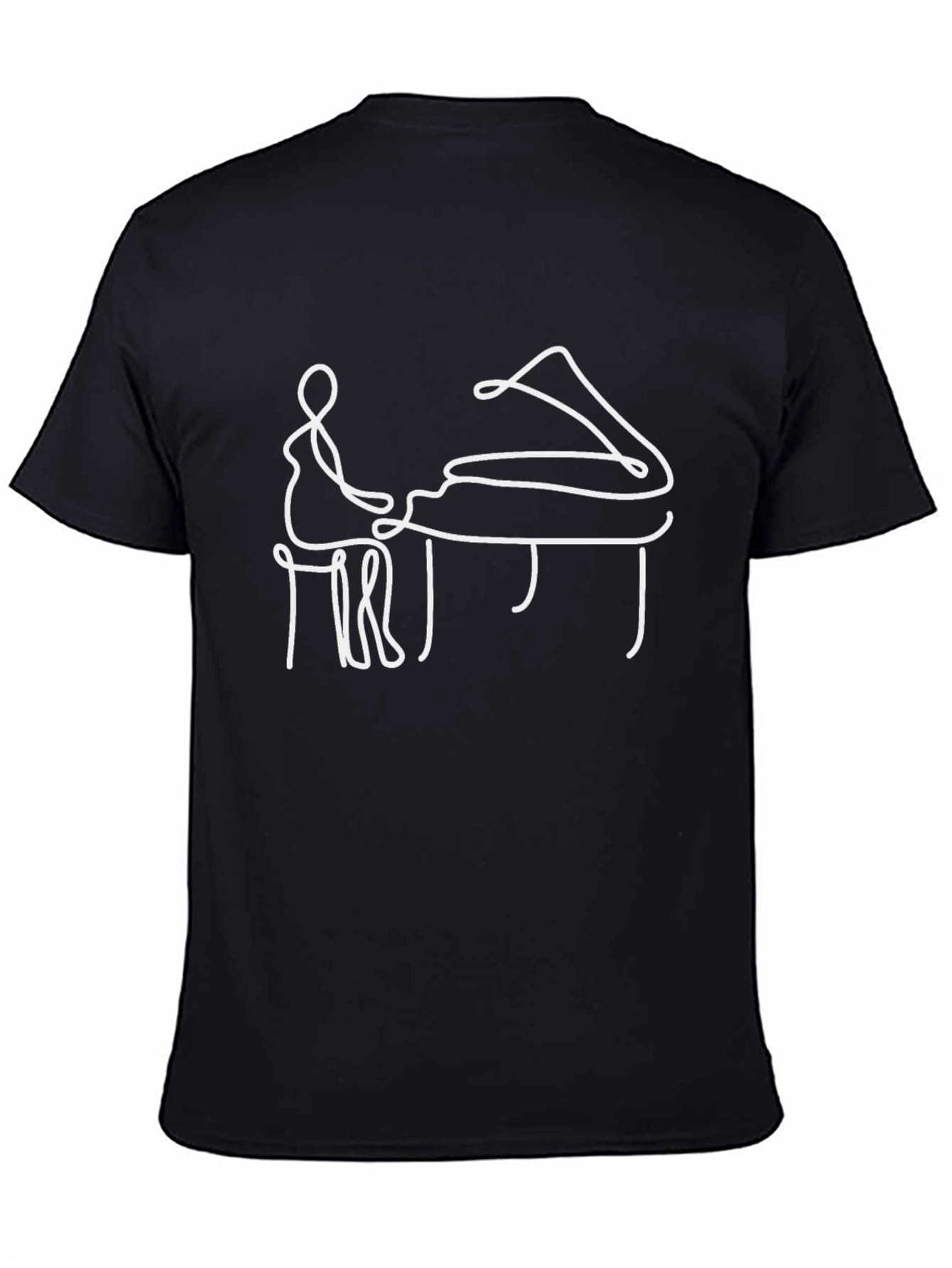 Piano Player Graphic Tee - Stylish Musician Shirt