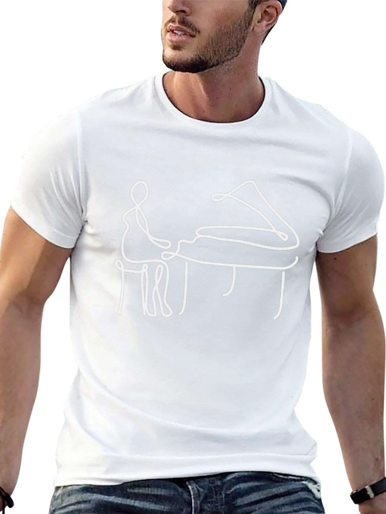Piano Player Graphic Tee - Stylish Musician Shirt