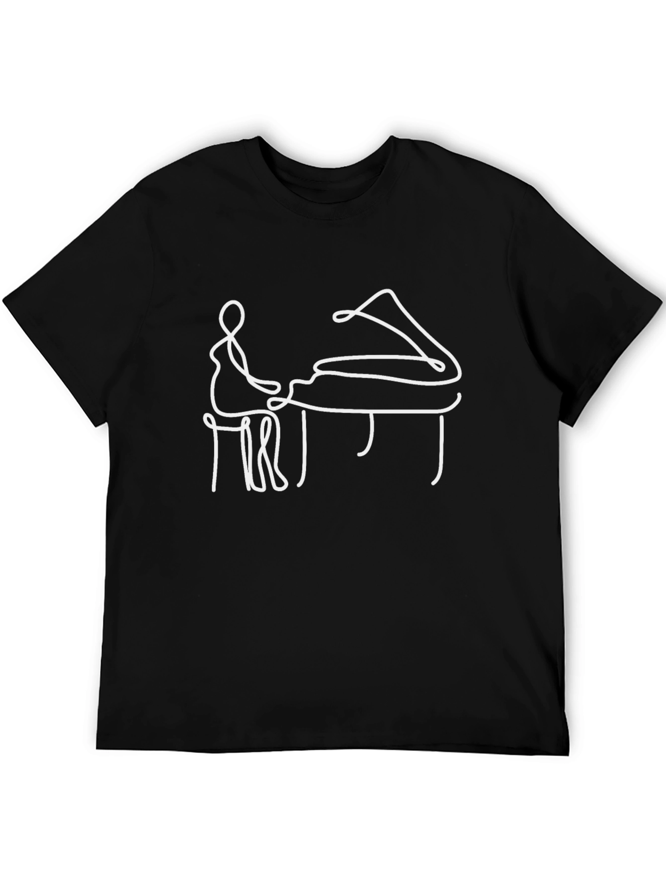 Piano Player Graphic Tee - Stylish Musician Shirt