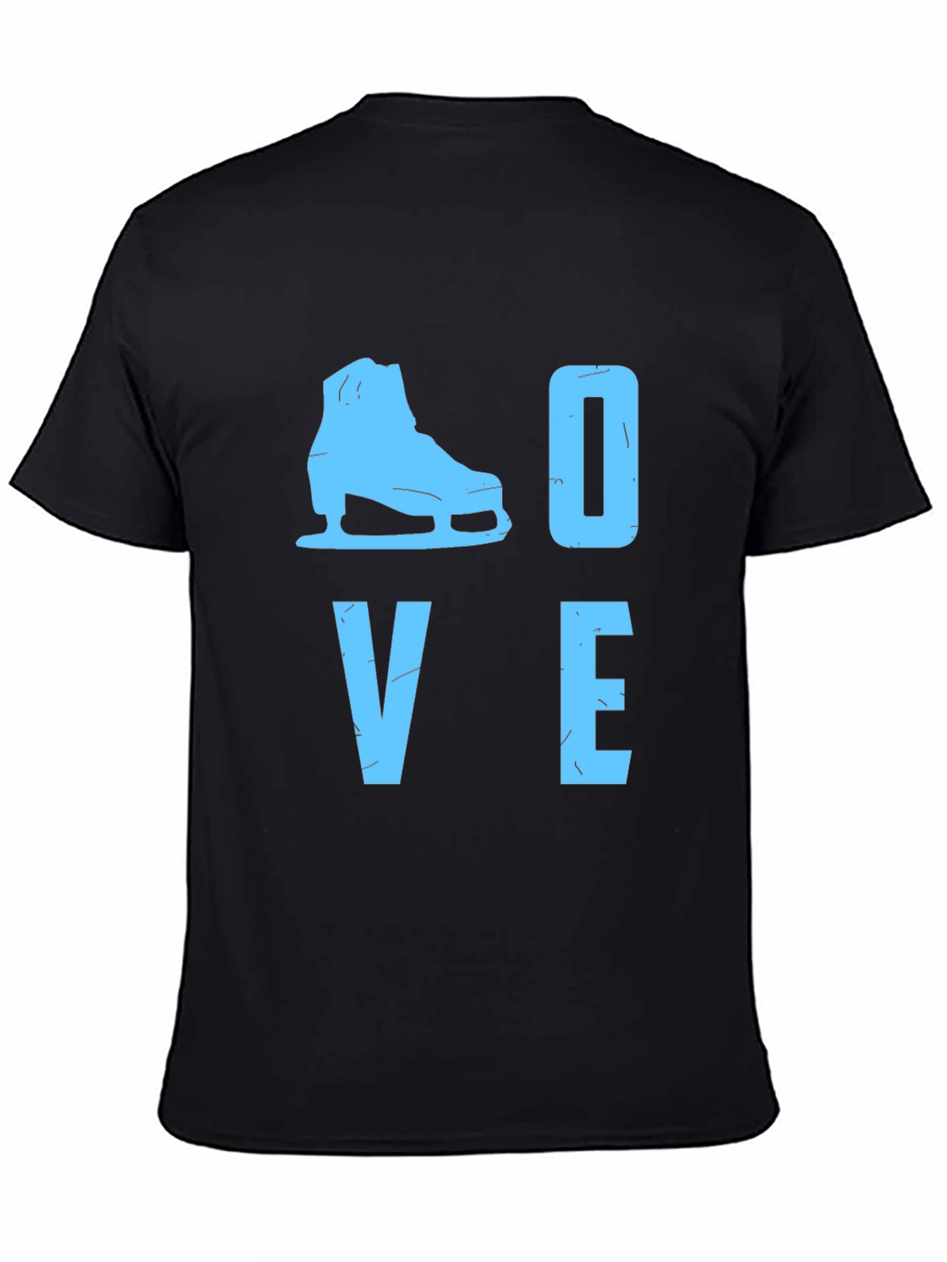 Love Ice Skating Black T-Shirt