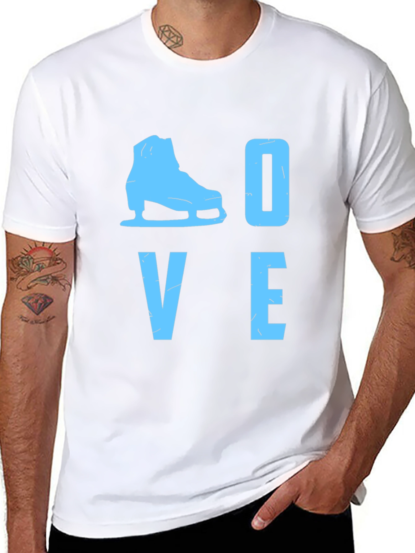 Love Ice Skating Black T-Shirt