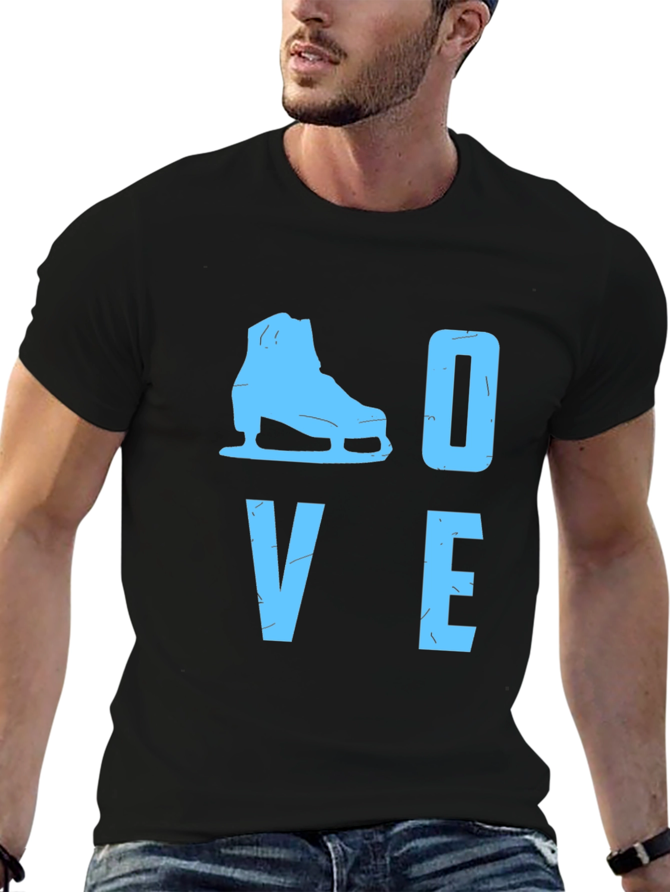 Love Ice Skating Black T-Shirt