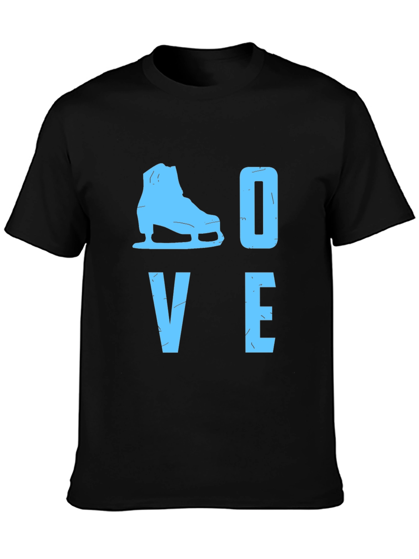 Love Ice Skating Black T-Shirt