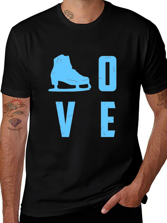 Love Ice Skating Black T-Shirt