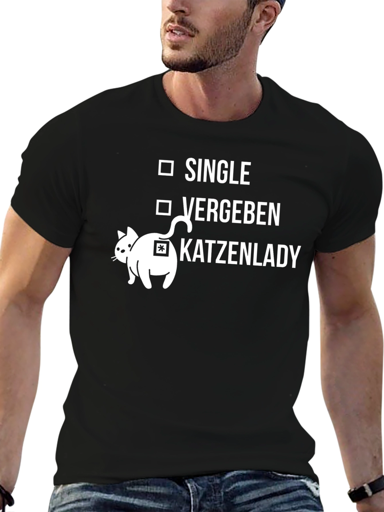Single Vergeben Katzenlady T-Shirt