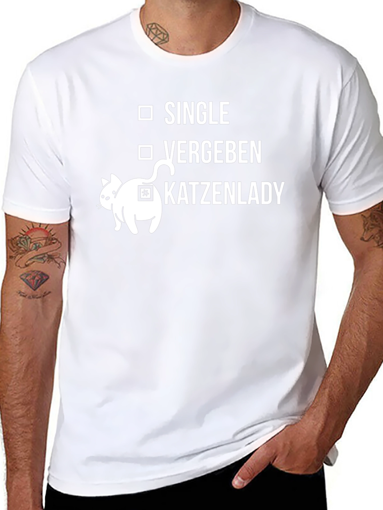 Single Vergeben Katzenlady T-Shirt