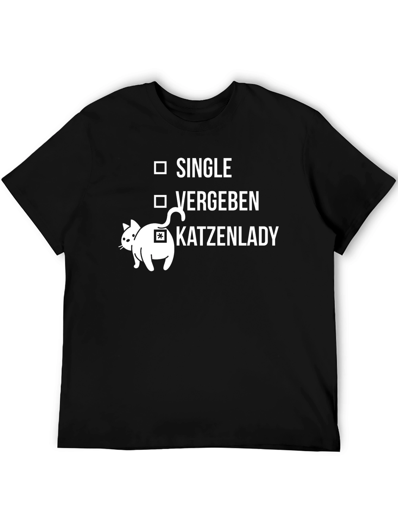 Single Vergeben Katzenlady T-Shirt