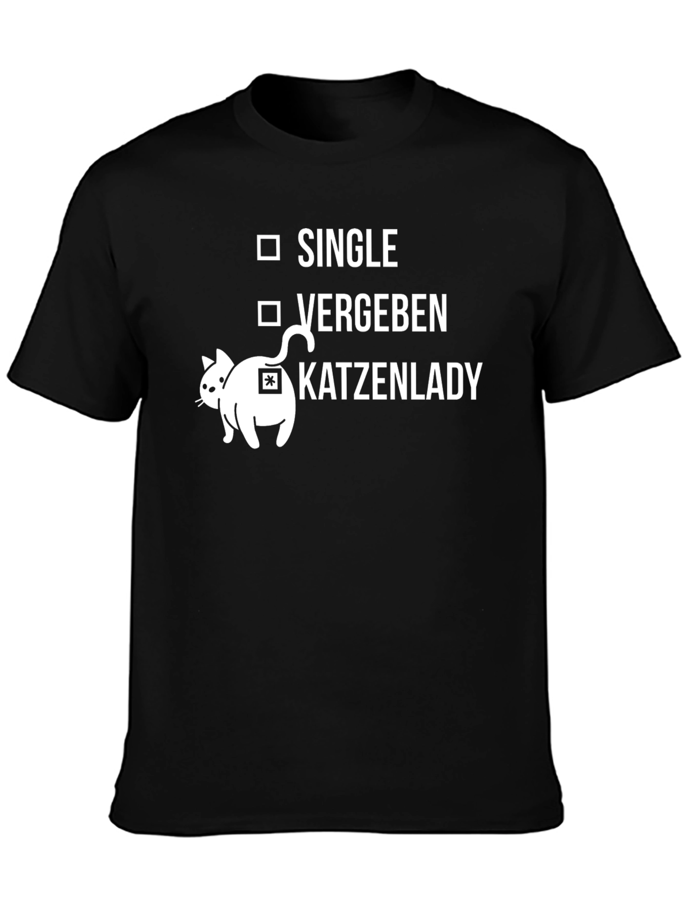 Single Vergeben Katzenlady T-Shirt