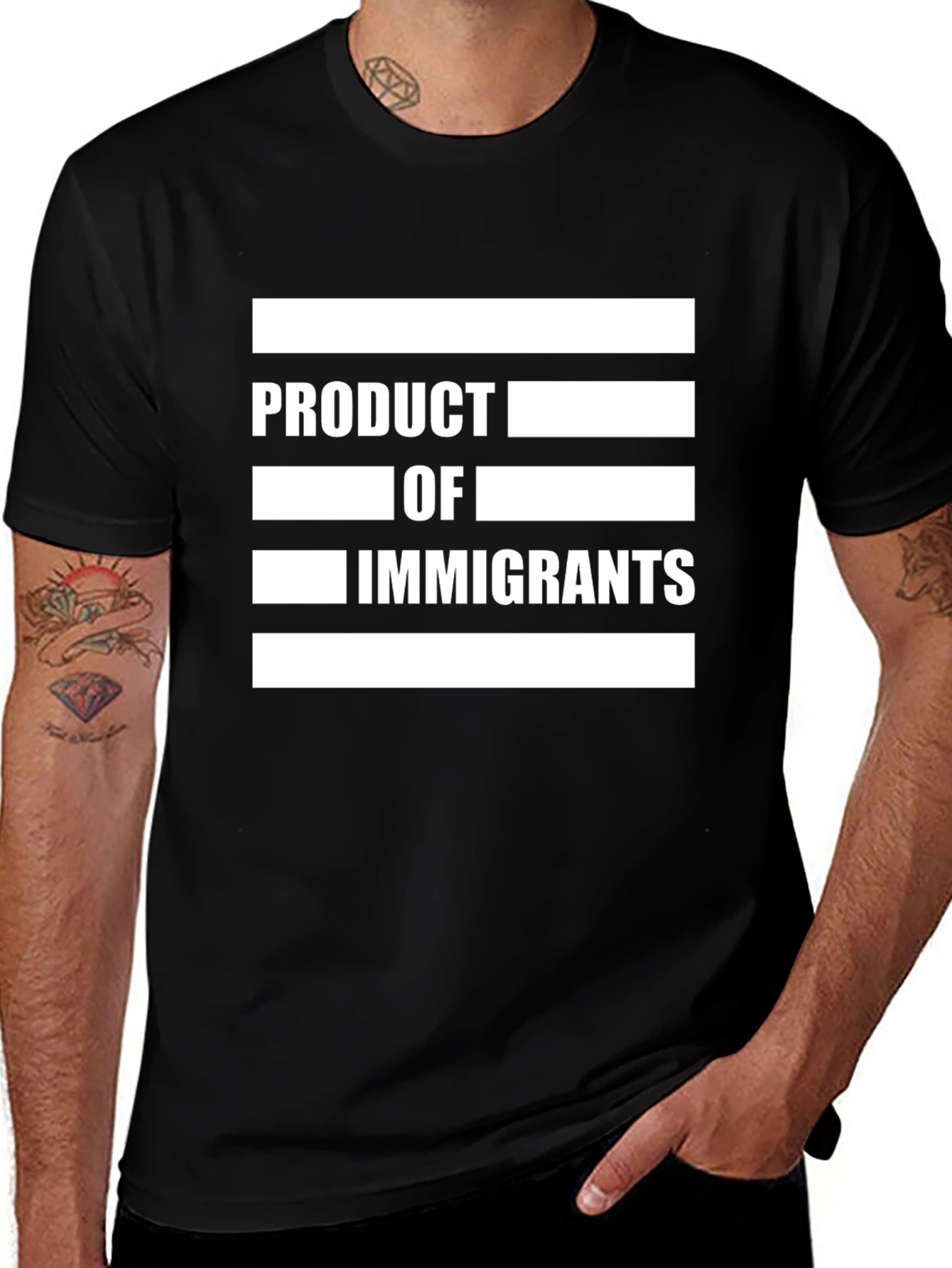 Product of Immigrants Graphic Tee - Black