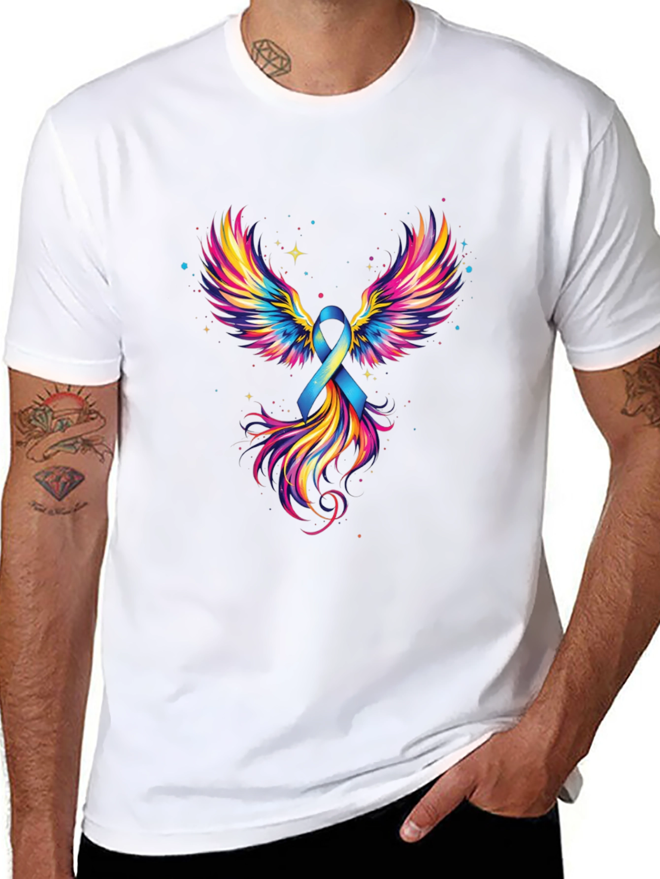 Ribbon Wings Graphic Tee - Awareness Shirt