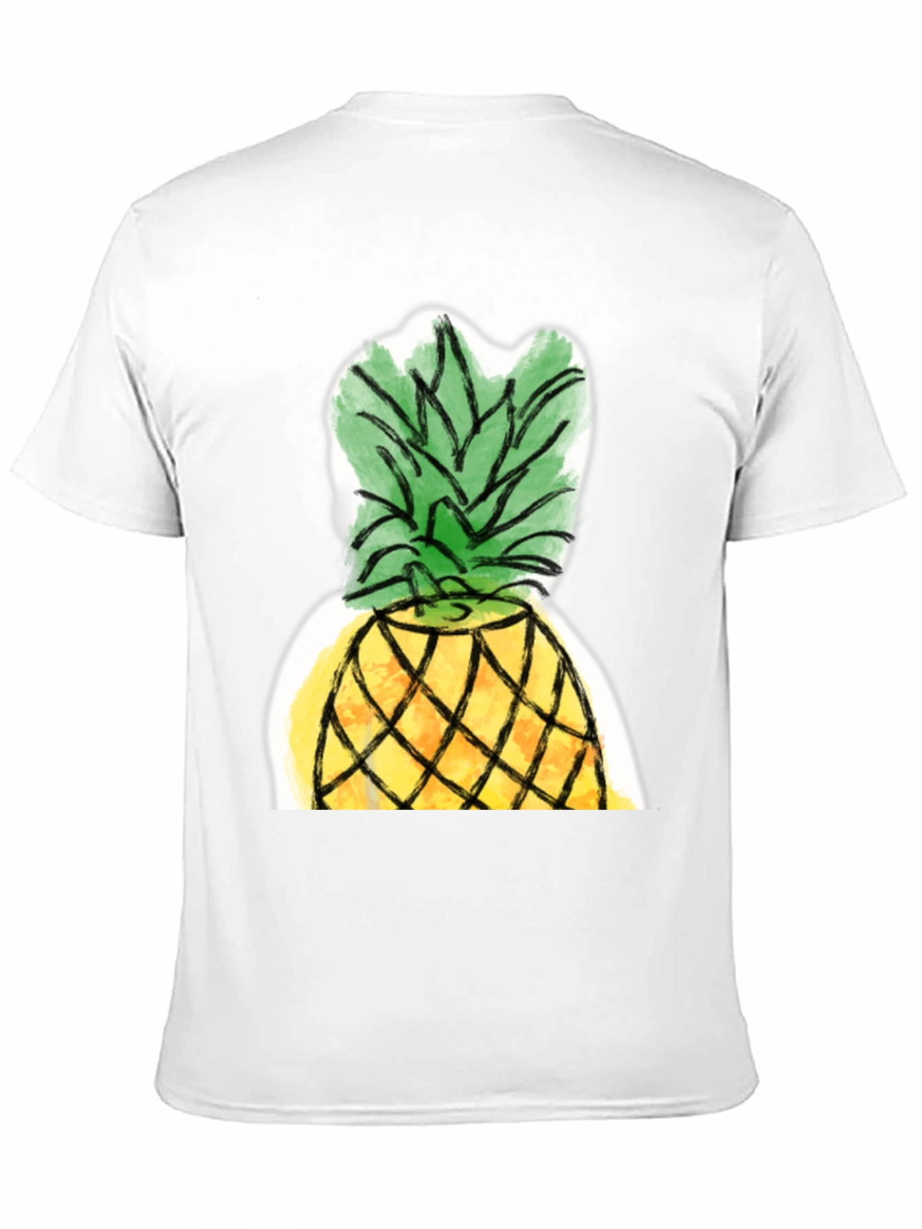 Pineapple Graphic Tee - Casual Black T-Shirt