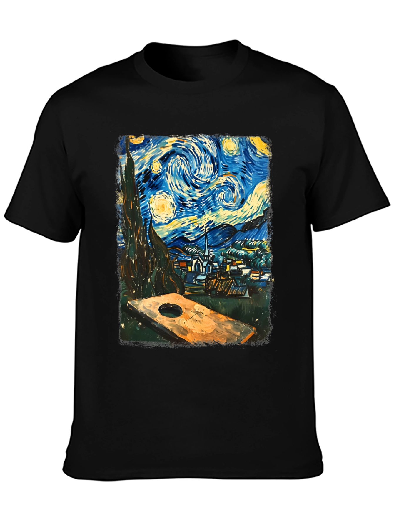 Starry Night Cornhole T-Shirt